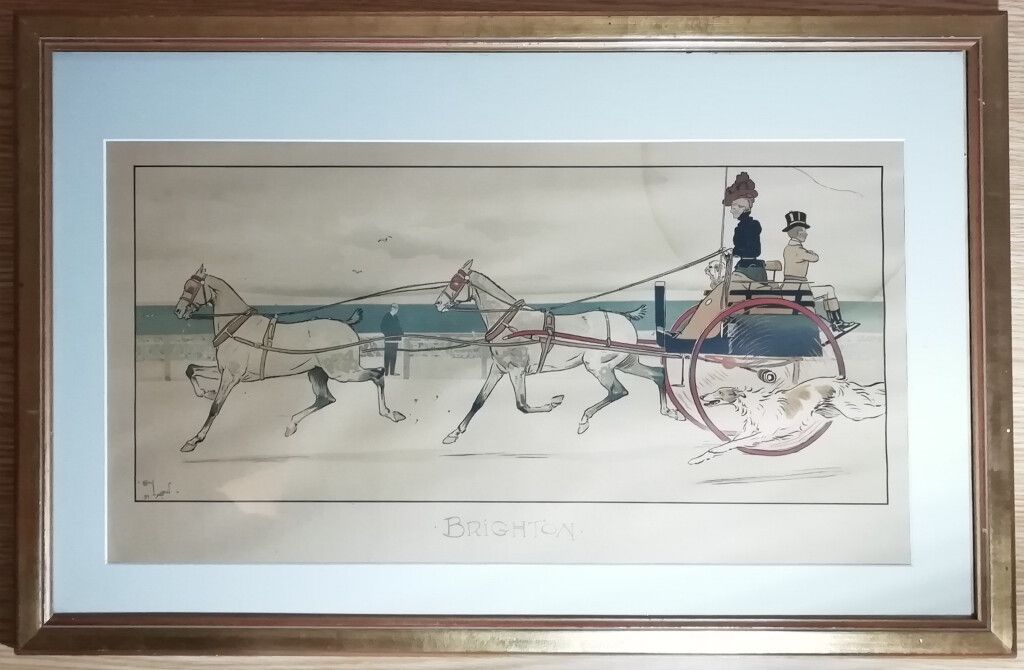 Null Cecil Aldin ( 1870 - 1935) --

一对有签名和日期的色板画，描绘了马车的乘坐情况--标题是布莱顿，1897年和海德公园，1&hellip;