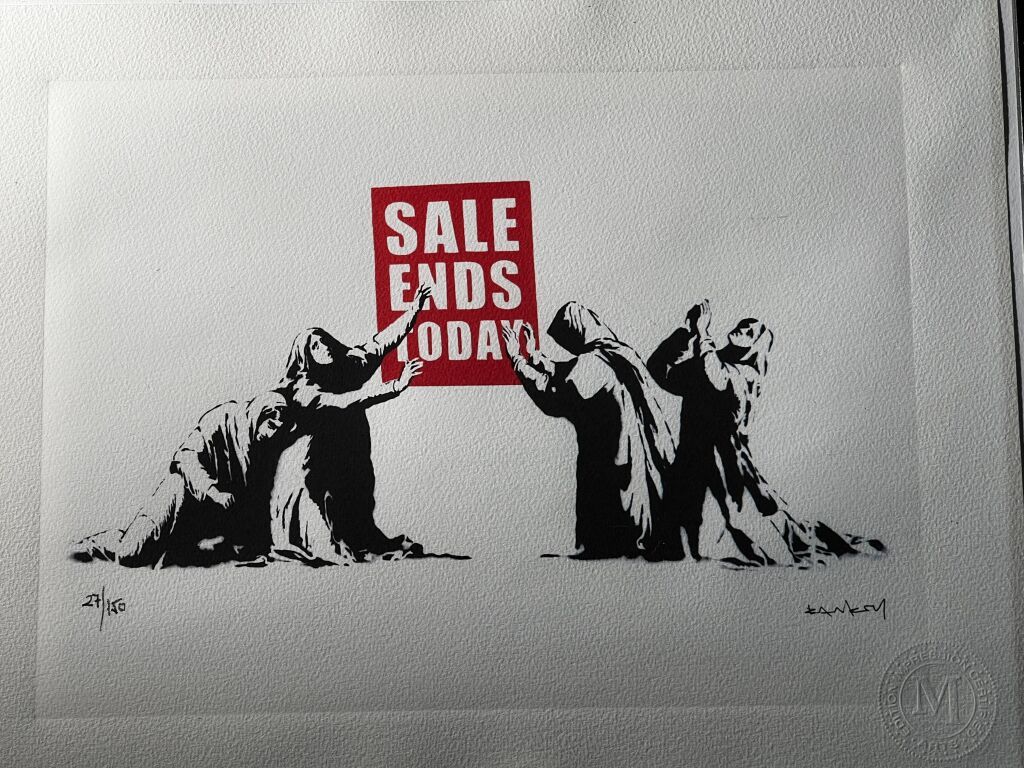 Null BANKSY, né en 1974 (d'après), Sale Ends Today Epreuve en couleur sur papier&hellip;