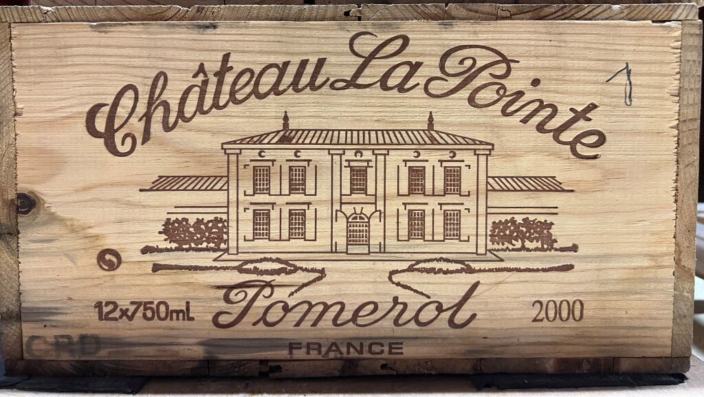 Null 12 x Château La Pointe 2000. Pomerol. Original-Holzkiste.