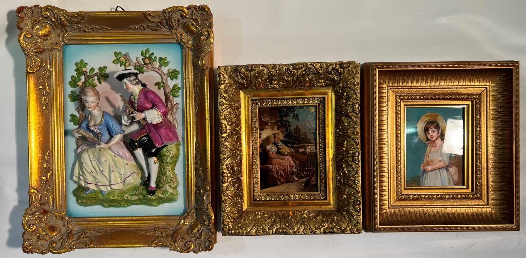 Null Lot of 3 framed pieces.