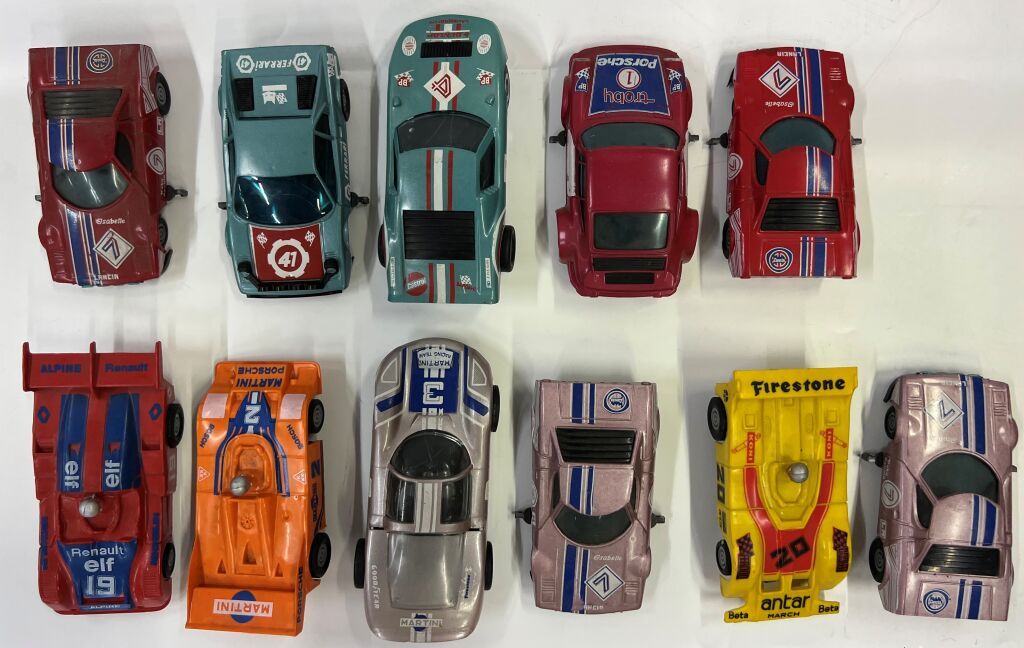 Null TROBY : lot de 10 voitures électriques miniatures pour circuit dont Lancia &hellip;