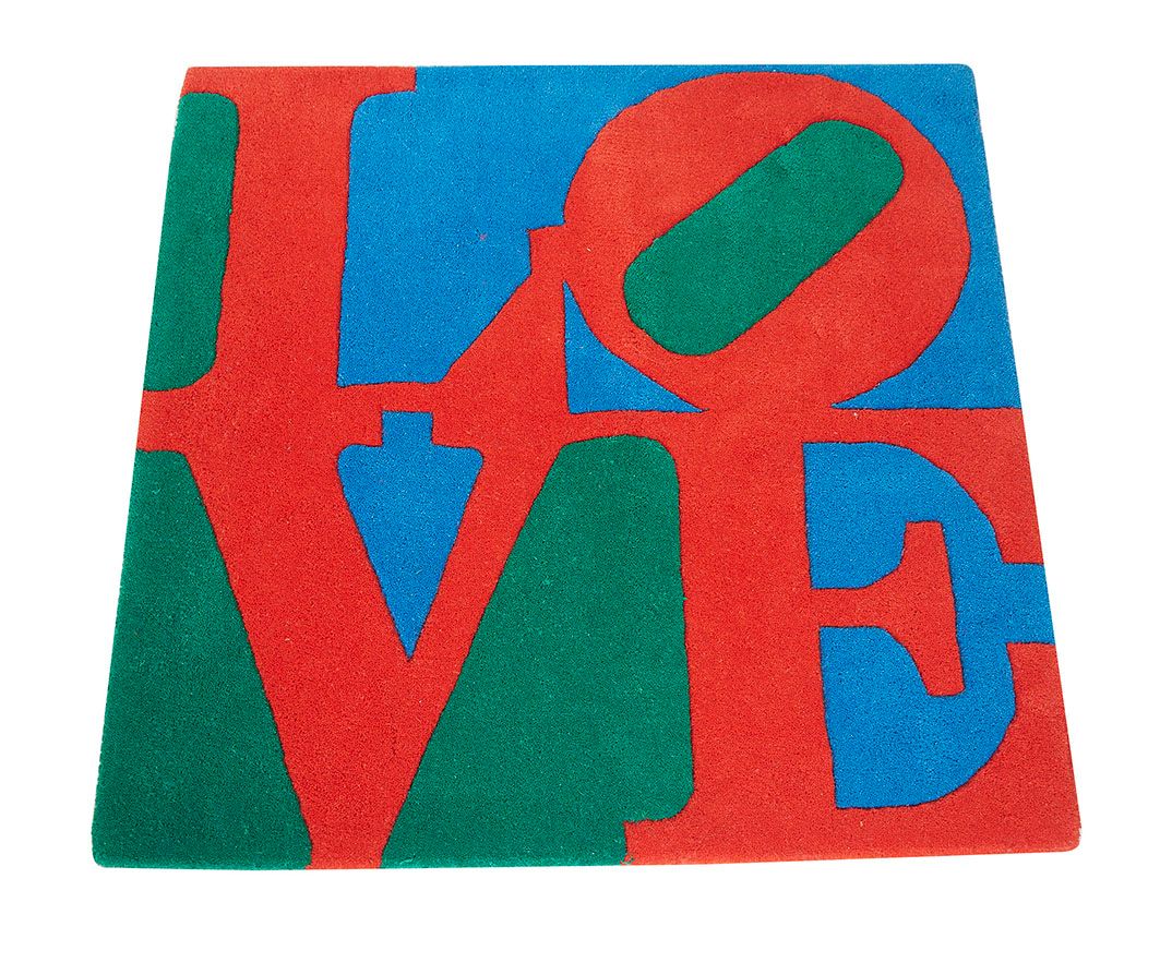 Null 罗伯特-因迪亚纳（后）（1928-2018）经典爱情。Galerie-F出版社，Kranenburg，2007年。羊毛地毯，有编号。10,000版，编&hellip;