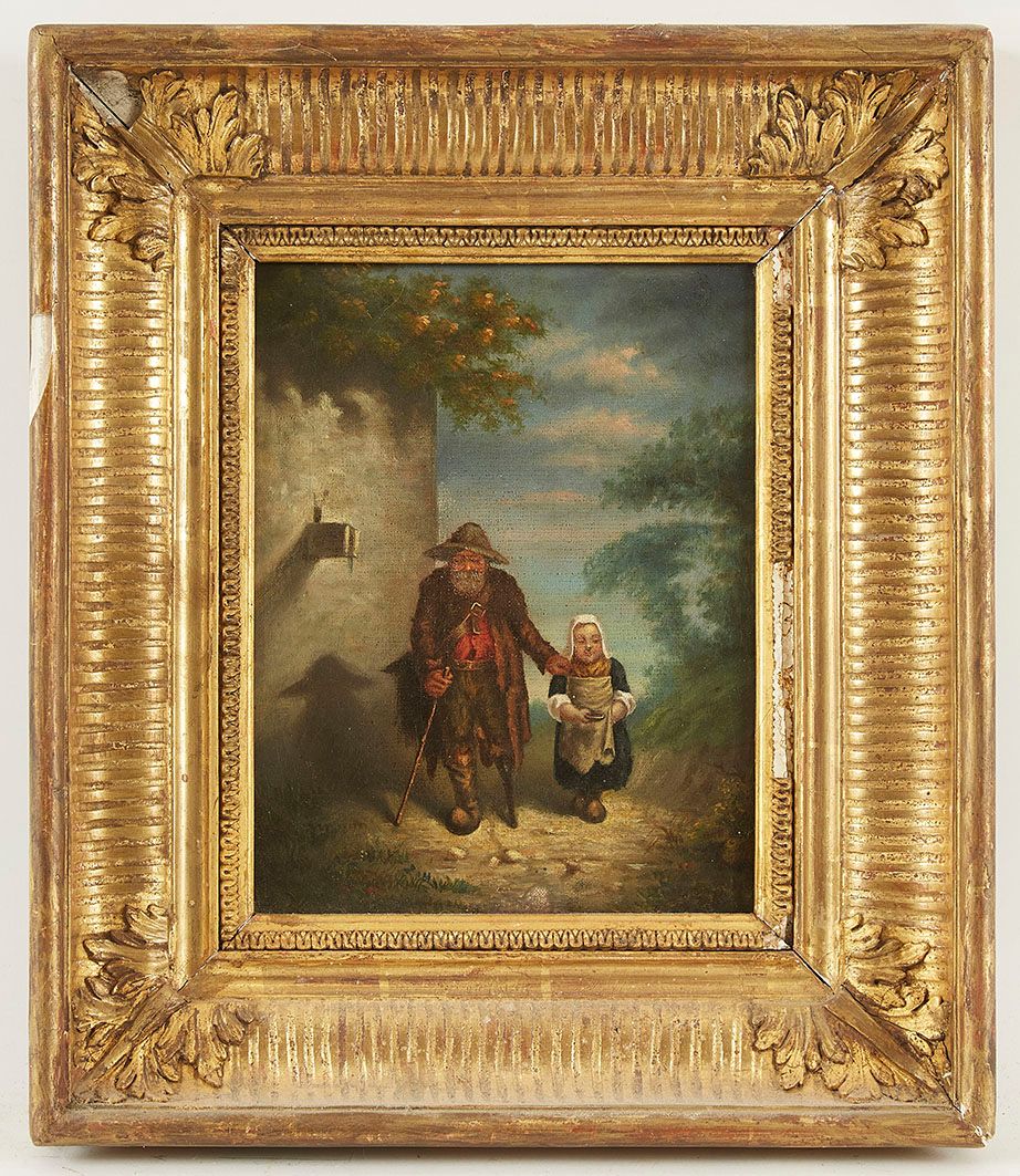 Null 
Escuela francesa del siglo XIX Los Miserables Óleo sobre lienzo 24,5 x 19 &hellip;