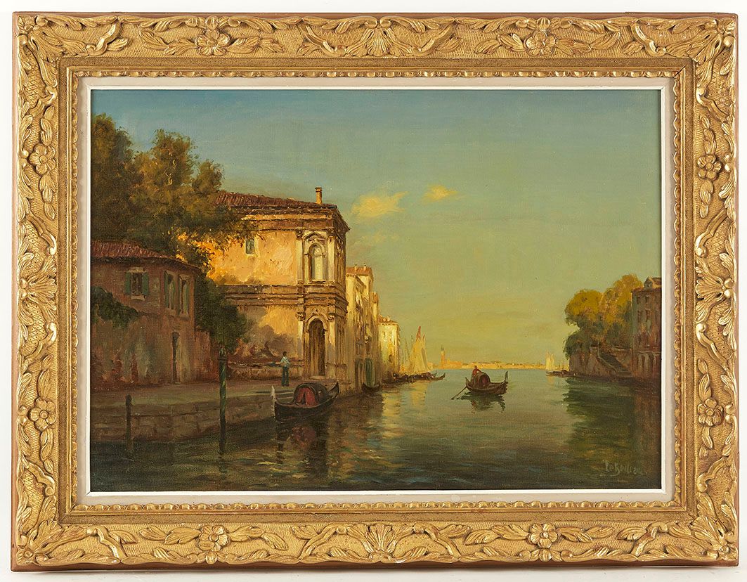 Null Eloi Noël BERAUD (1875-1957) Dit Marc Aldine Venise 布面油画，右下方签名 65 x 92 cm