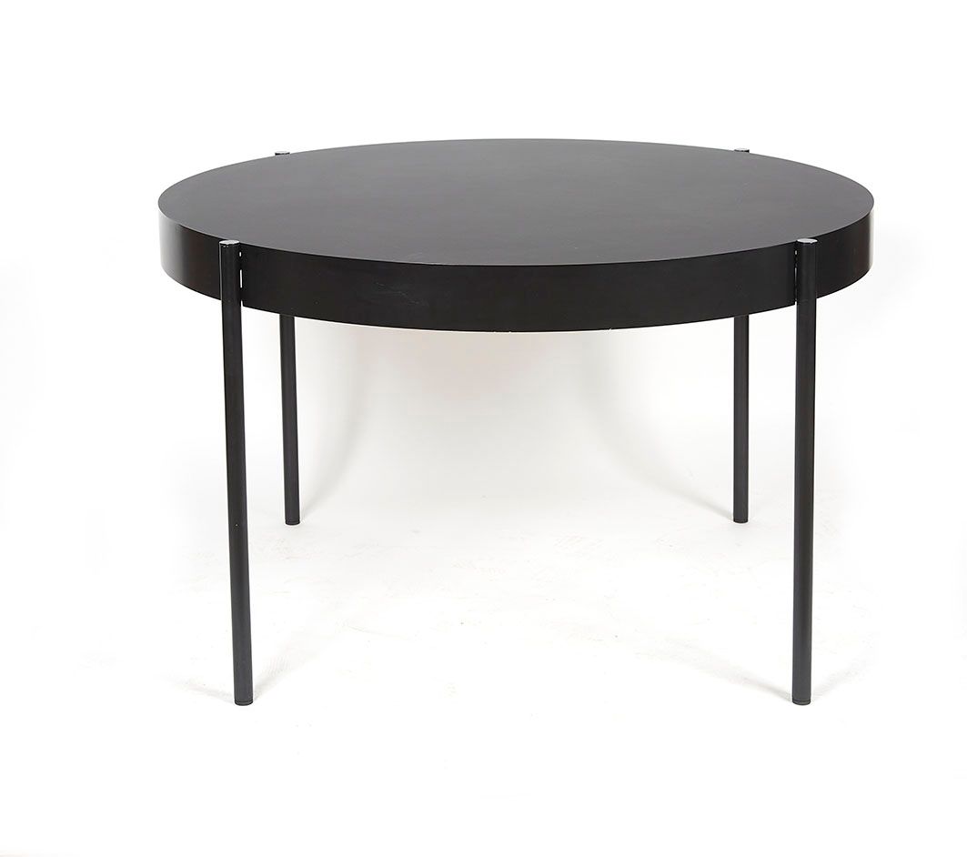 Null Verner PANTON (1926-1998) Table à manger ronde Série 430 Structure en acier&hellip;