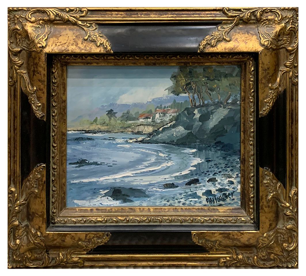 Null Max FOURNIER (XX) Seaside 布面油画，右下方签名 22 x 27 cm