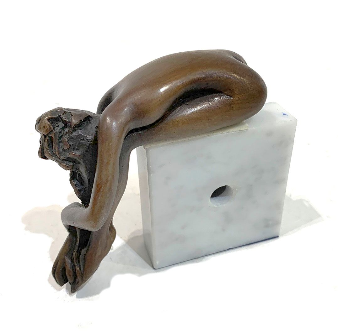 Null Bruno BRUNI (1935) La Calma Bronze with light brown patina signed and numbe&hellip;