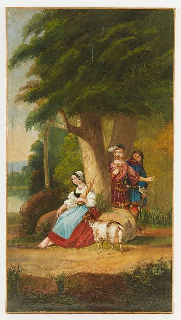 Null Scuola fiamminga XIX secolo Olio su tela (ri-oliatura e restauri) 97 x 54 c&hellip;