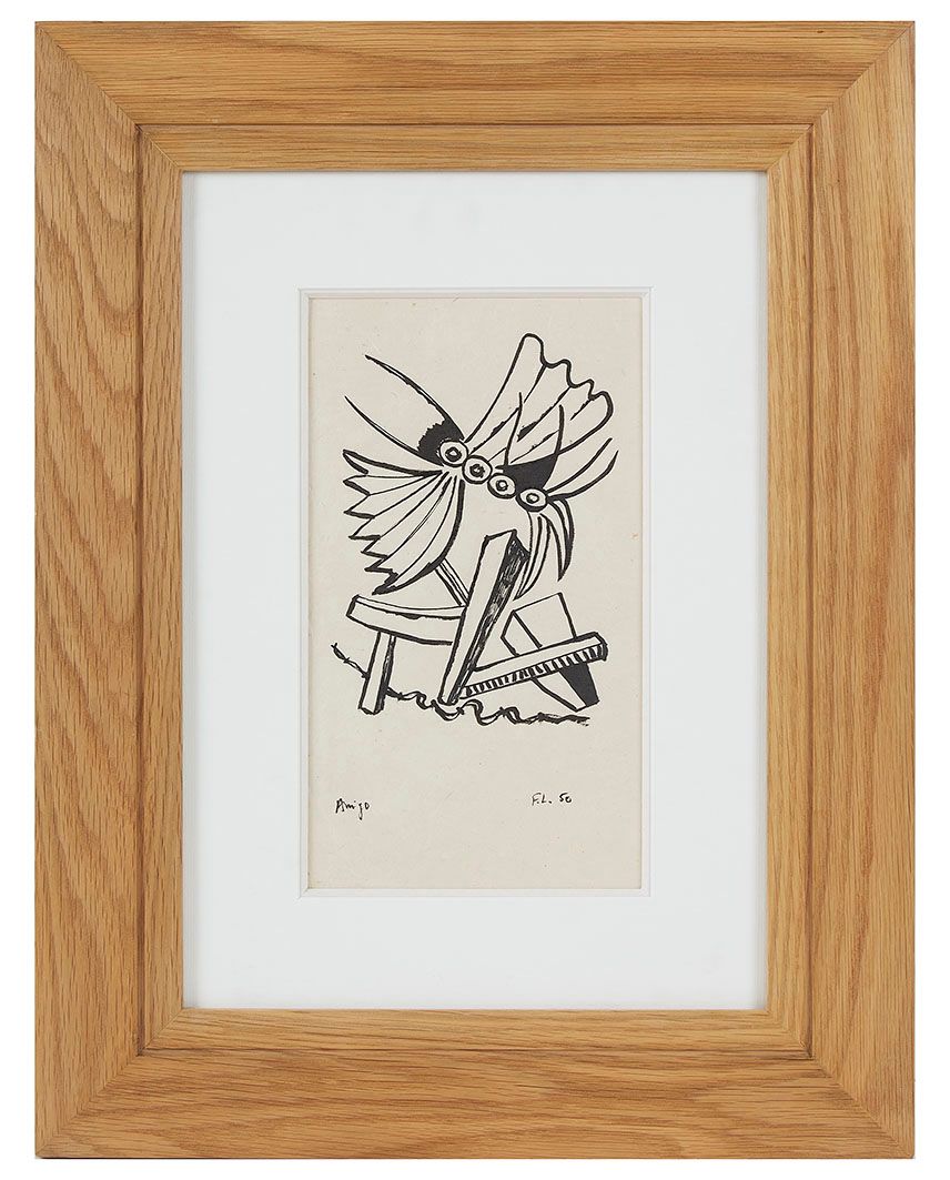 Null Fernand Léger (1881-1955) Etude pour le cirque, 1950 纸上墨迹，右下角有日期，左下角有Amigo的&hellip;