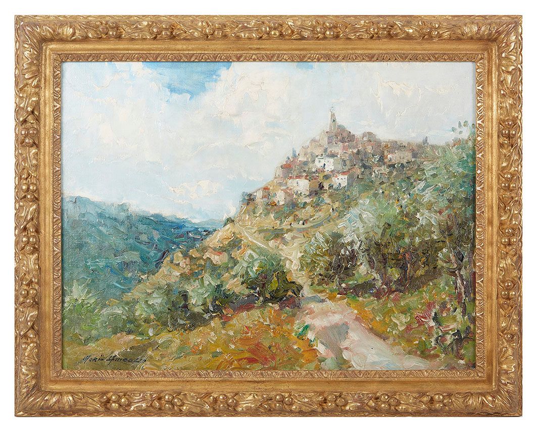 Null Merio AMEGLIO (1897-1970) Paisaje Óleo sobre lienzo firmado abajo a la izqu&hellip;