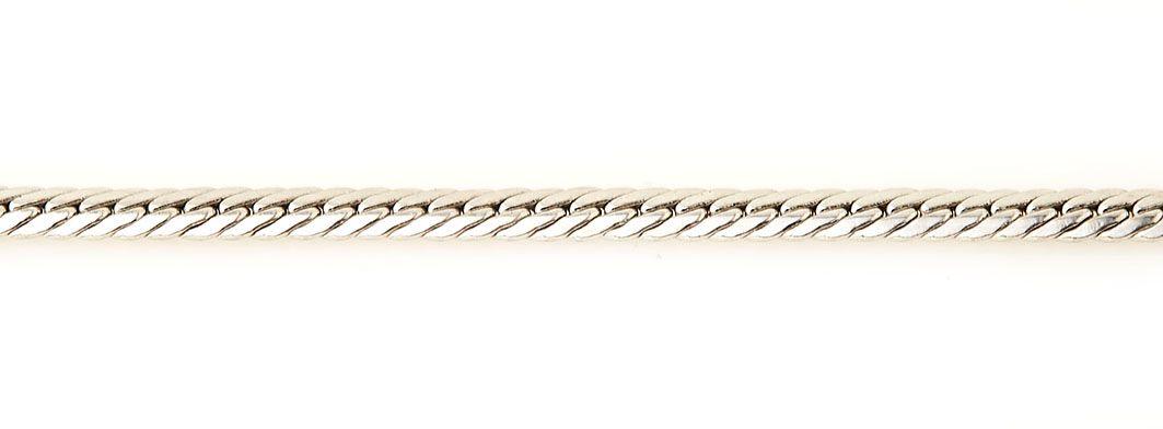 Null Armband aus 18 Karat Weißgold (750/°°) mit englischer Masche. Länge: 18.5g &hellip;