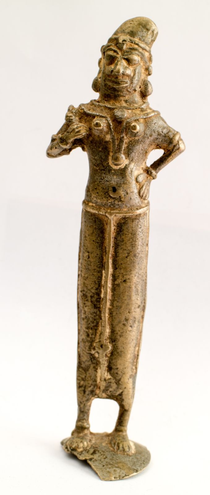 Null Kleine Figur (H. 12 cm), Indien Helles Metall. Göttin. Standfläche beschädi&hellip;