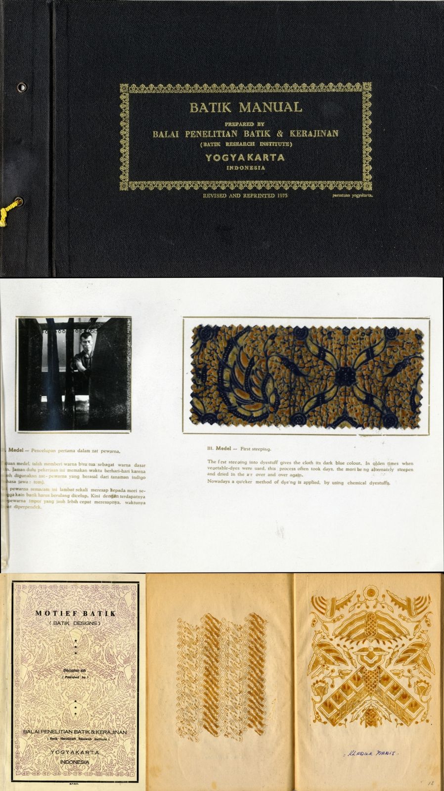 Null Deux rares manuels sur l'artisanat du batik a) Batik Manual, prepared by Ba&hellip;