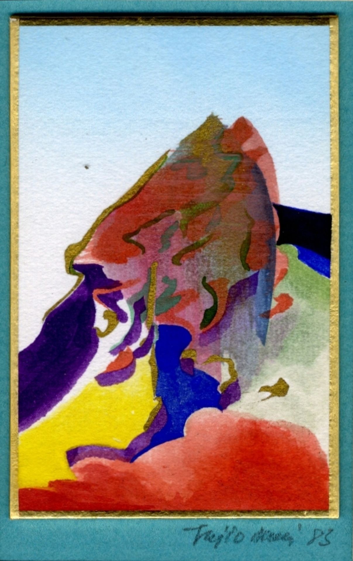 Fujio, Akai . Japan 1945 Abstrakte Komposition (9 x 6 cm), datiert 1983 Aquarell&hellip;