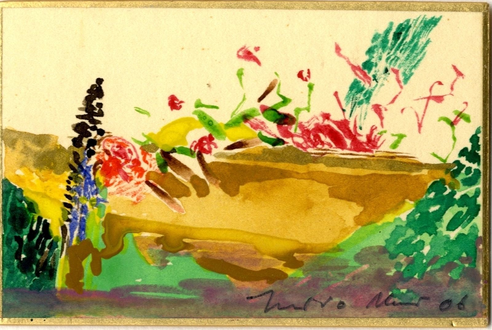 Fujio, Akai . Japan 1945 Abstrakte Komposition (6,1 x 9 cm), dat. 2006 Aquarell &hellip;