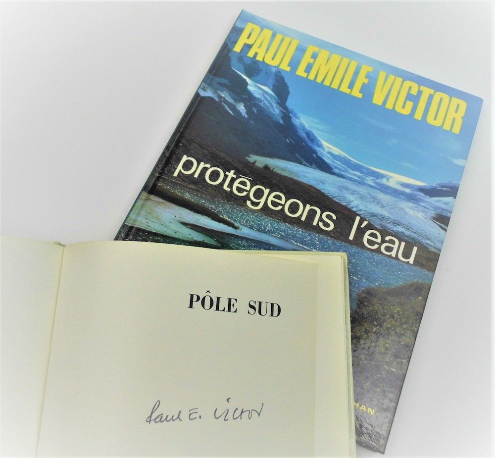 Null 58 - Paul-Emile VICTOR (1907-1995), explorer. Set of 2 illustrated books si&hellip;