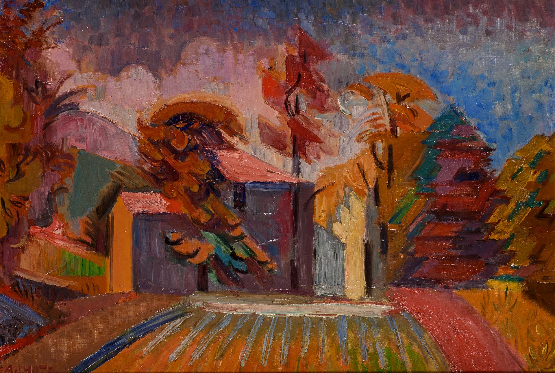 Null 安德烈-洛特 (1885 - 1962)

La Cadière (Var)的风景，约1940年 布面油画，左下方签名

38 x 55,5 cm