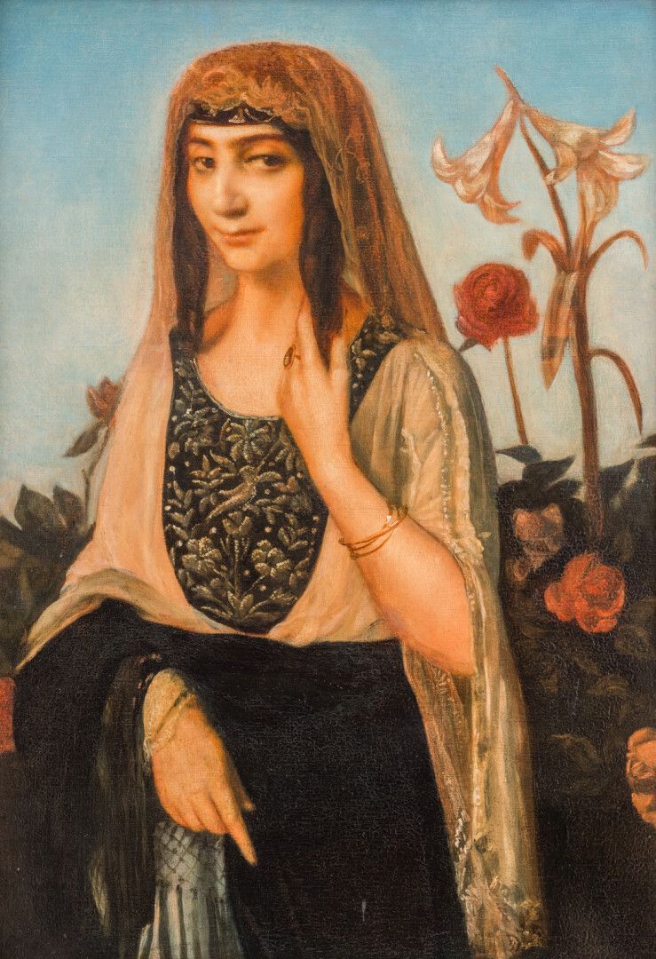 Null 埃米尔-贝尔纳(1868-1941)

带花的波斯舞者（阿尔梅娜-奥哈尼安的肖像），1913年 布面油画

77.5 x 55 cm

鎏金框架


&hellip;