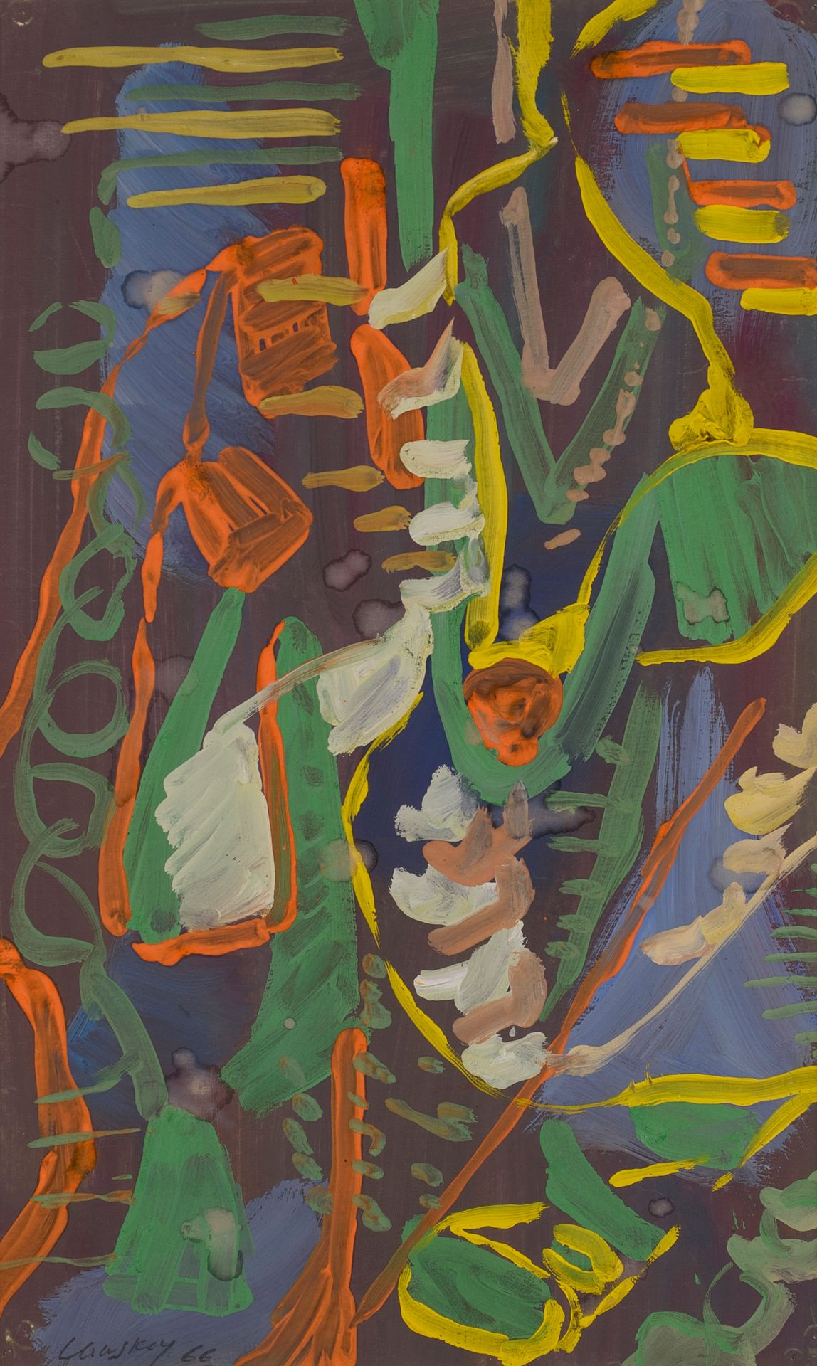 Null 安德烈-兰斯科伊 (1902 - 1976)

无题》，1966年

纸上水粉画，左下方有签名和日期 44.5 x 27 cm



出处：私人收藏，&hellip;