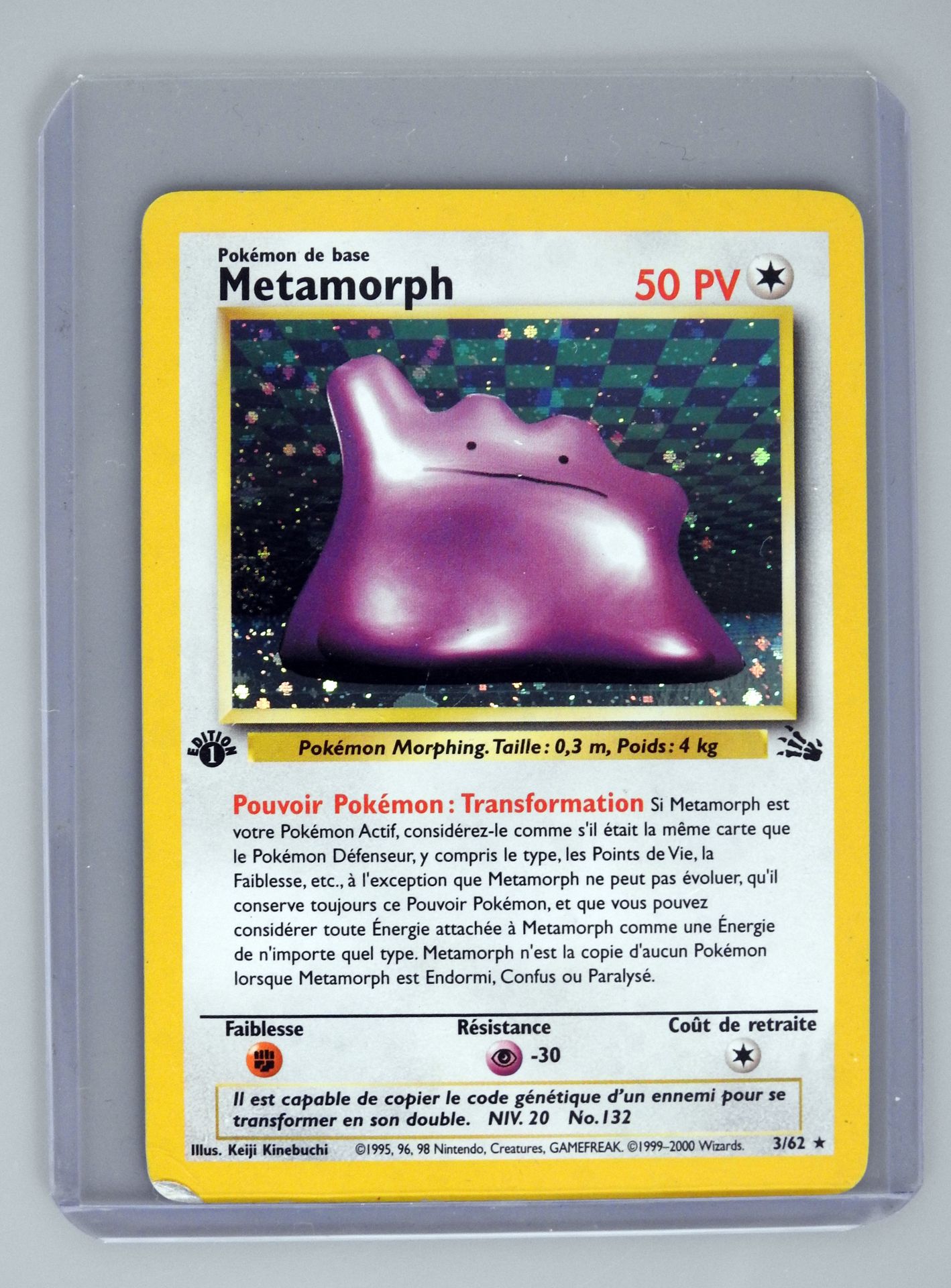 Null METAMORPHE Ed 1

Wizards Fossil block 3/62

Pokemon card good condition, lo&hellip;