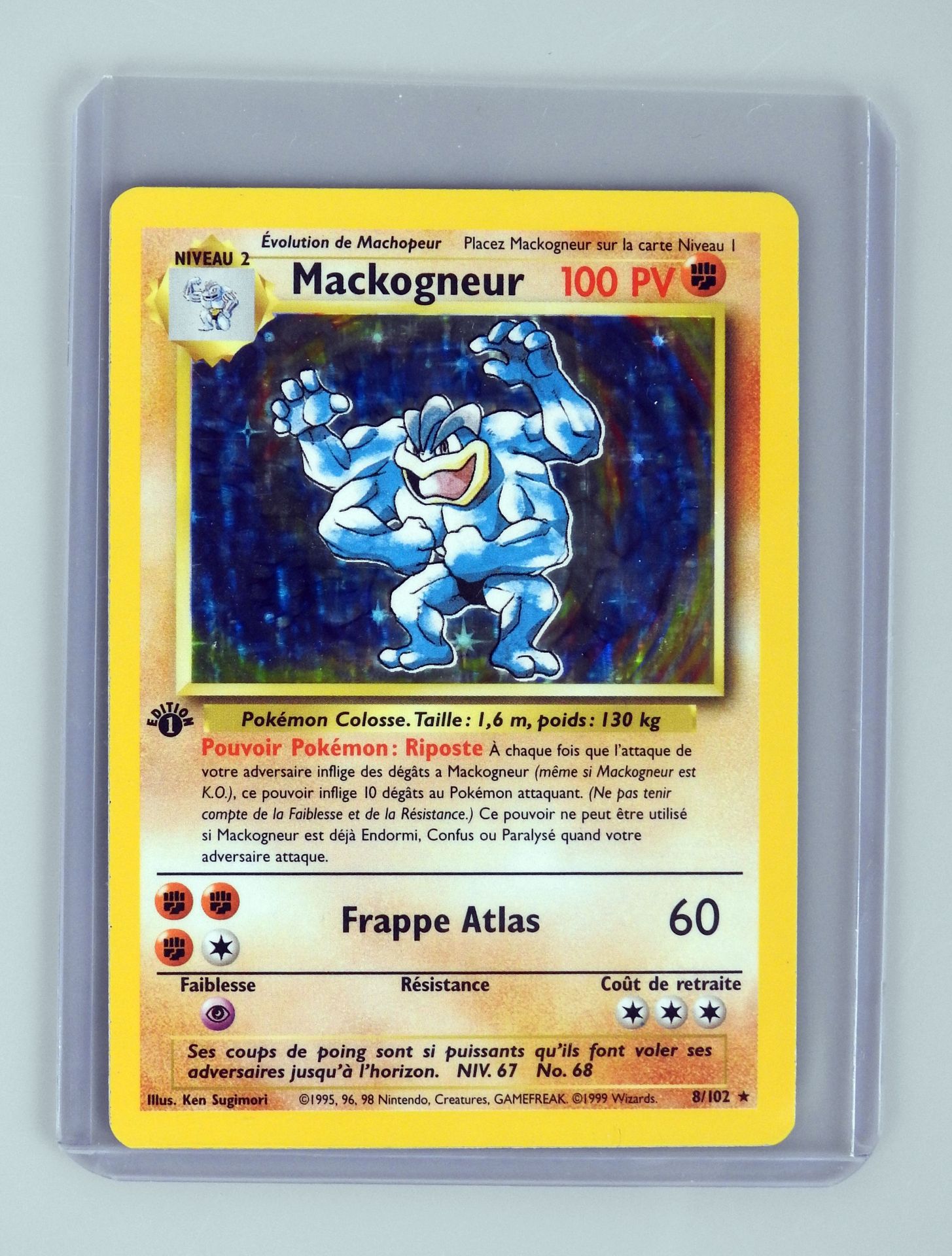 Null MACKOGNEUR Ed 1

Bloc Wizards Set de base 8/102

Carte pokémon en bel état