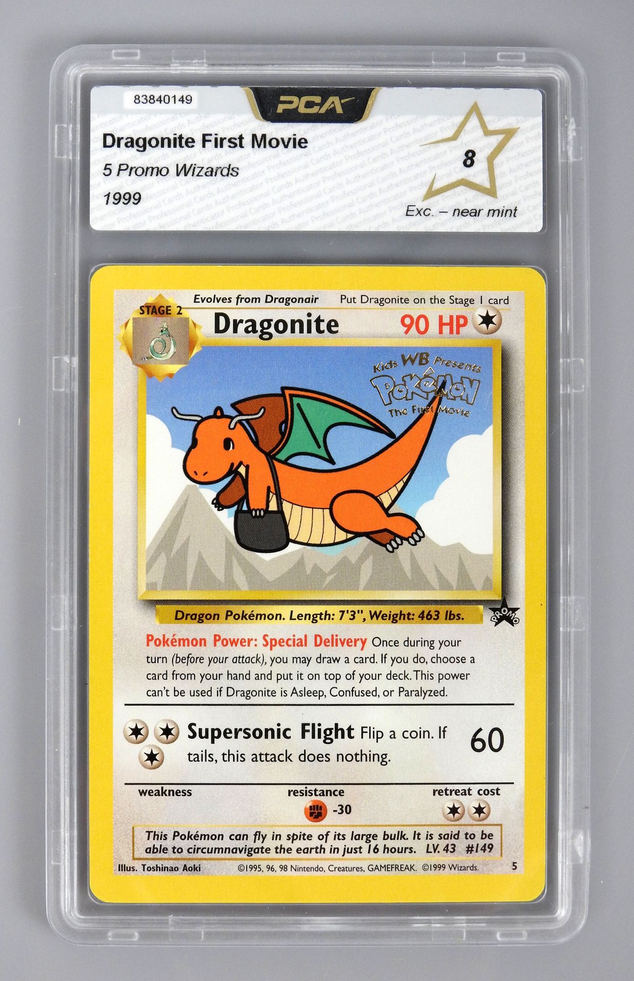 Null DRAGONITE FIRST MOVIE

Rare promo card with Warner Bross stamp for the rele&hellip;