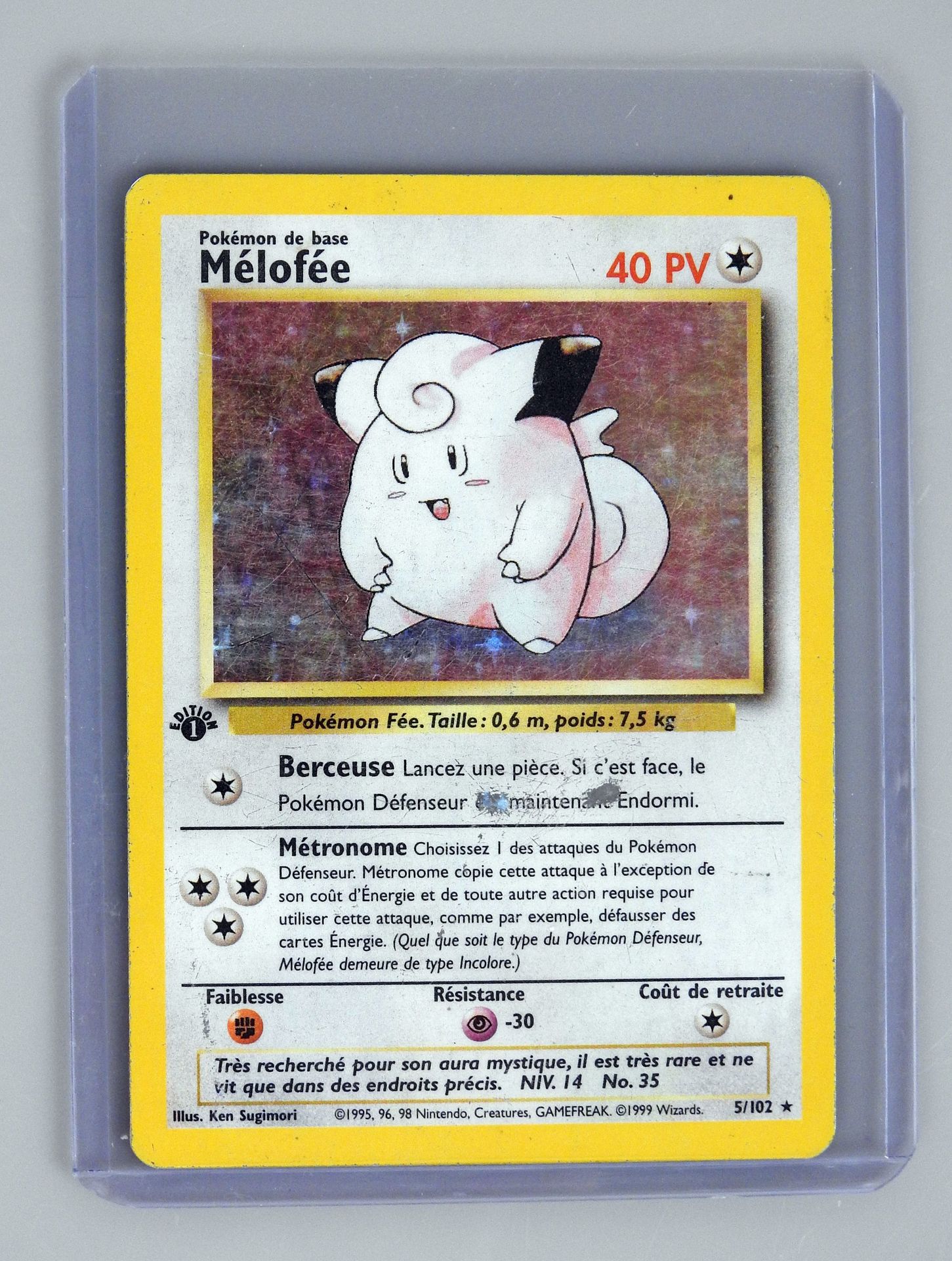 Null MELOFEE Ed 1

Wizards Block Basic Set 5/102

Pokemon card in very good cond&hellip;
