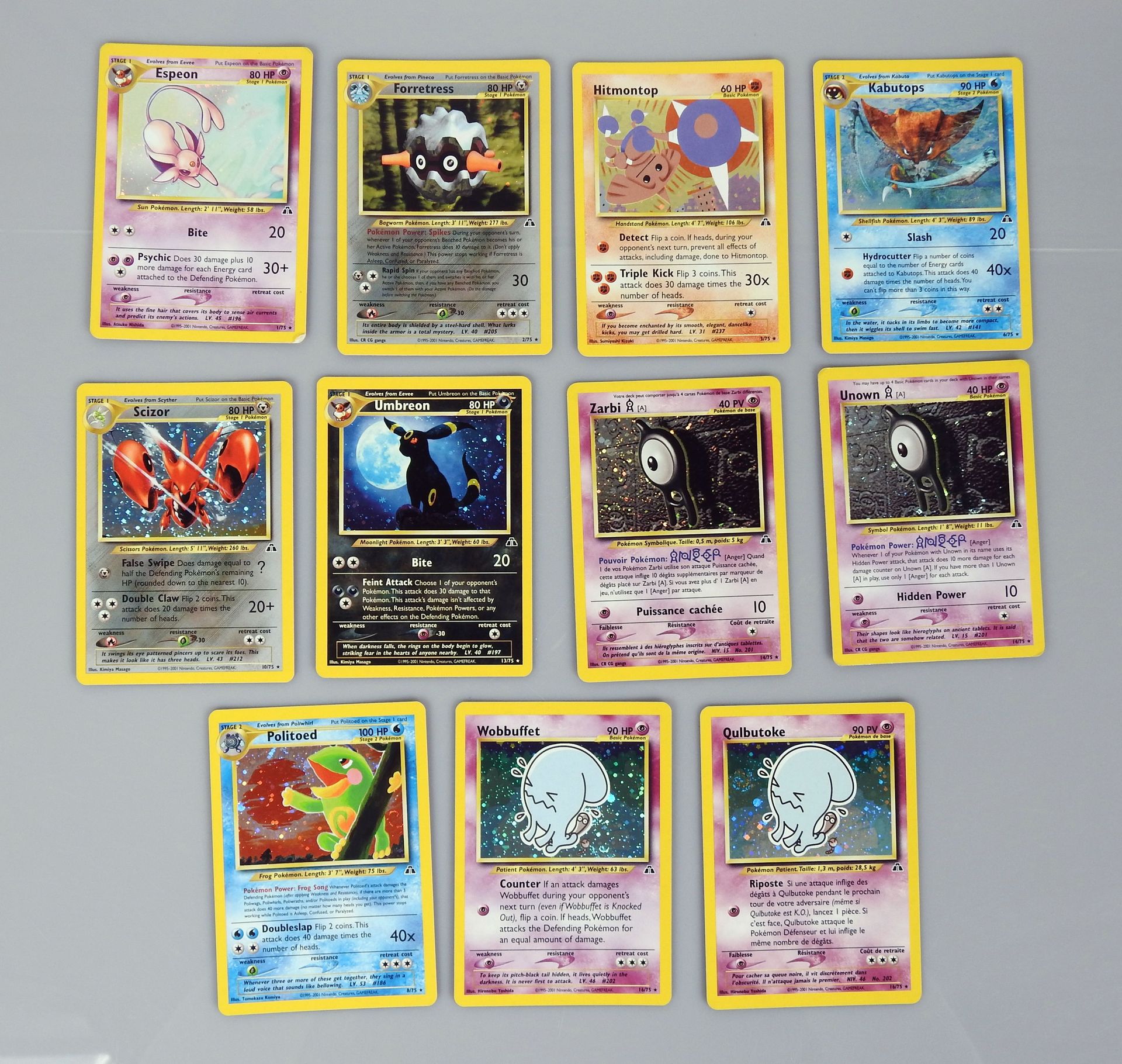 Null NEO DISCOVERY

Bloc Wizards

Fort lot comprenant 11 cartes rares holo, 23 c&hellip;