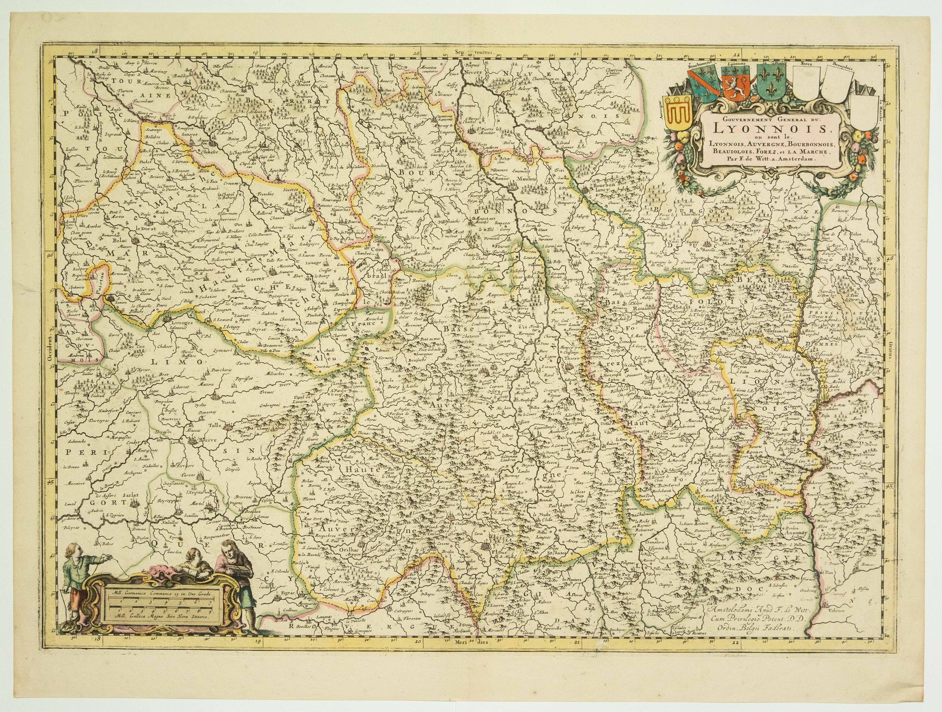 Null LYONNAIS. Map End of XVIIth: General Government of LYONNAIS, where are the &hellip;