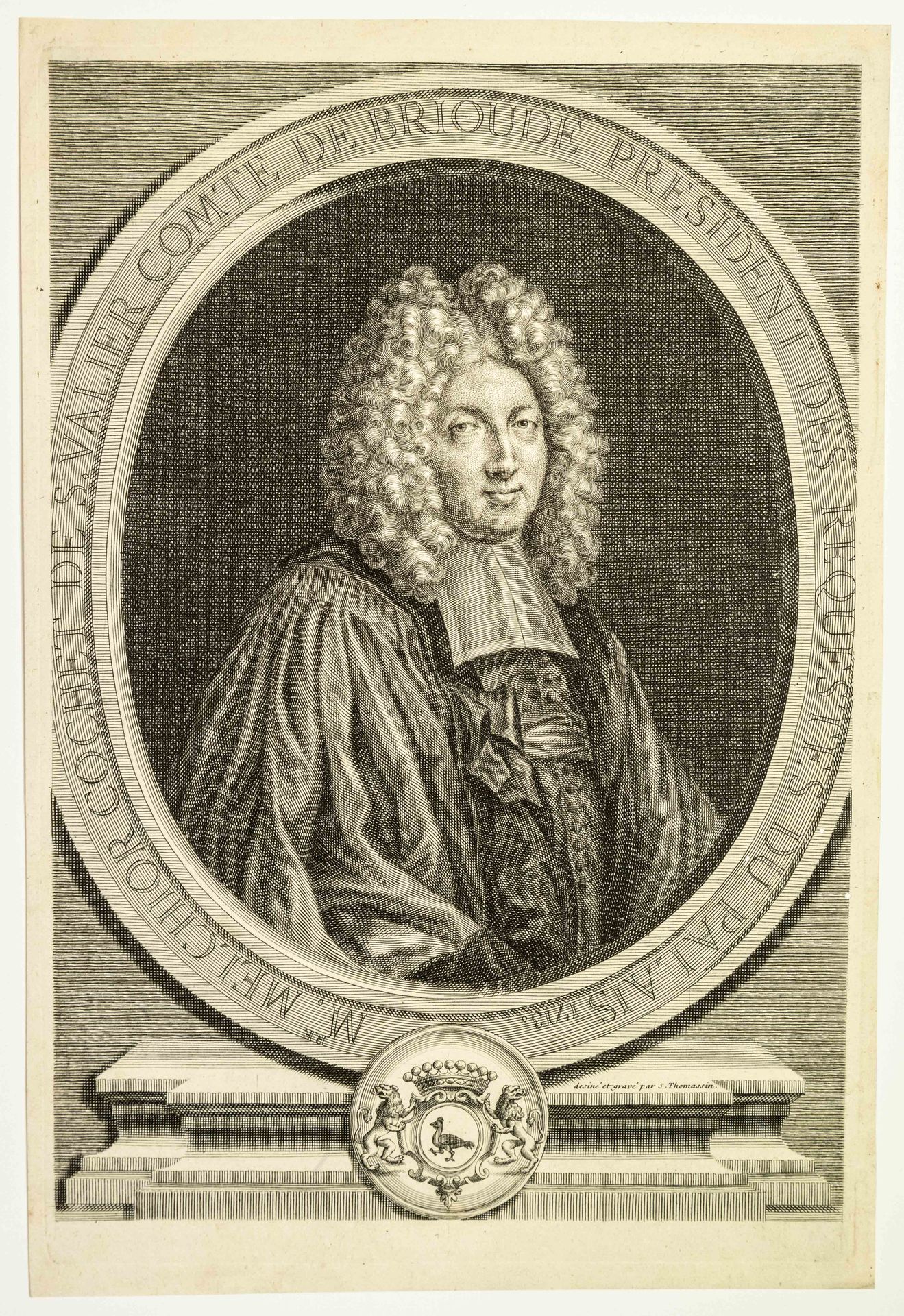 Null Melchior COCHET DE ST VALLIER先生，BRIOUDE伯爵，皇宫要求的主席，巴黎议会主席。1713.(1738年死于巴黎) 雕&hellip;