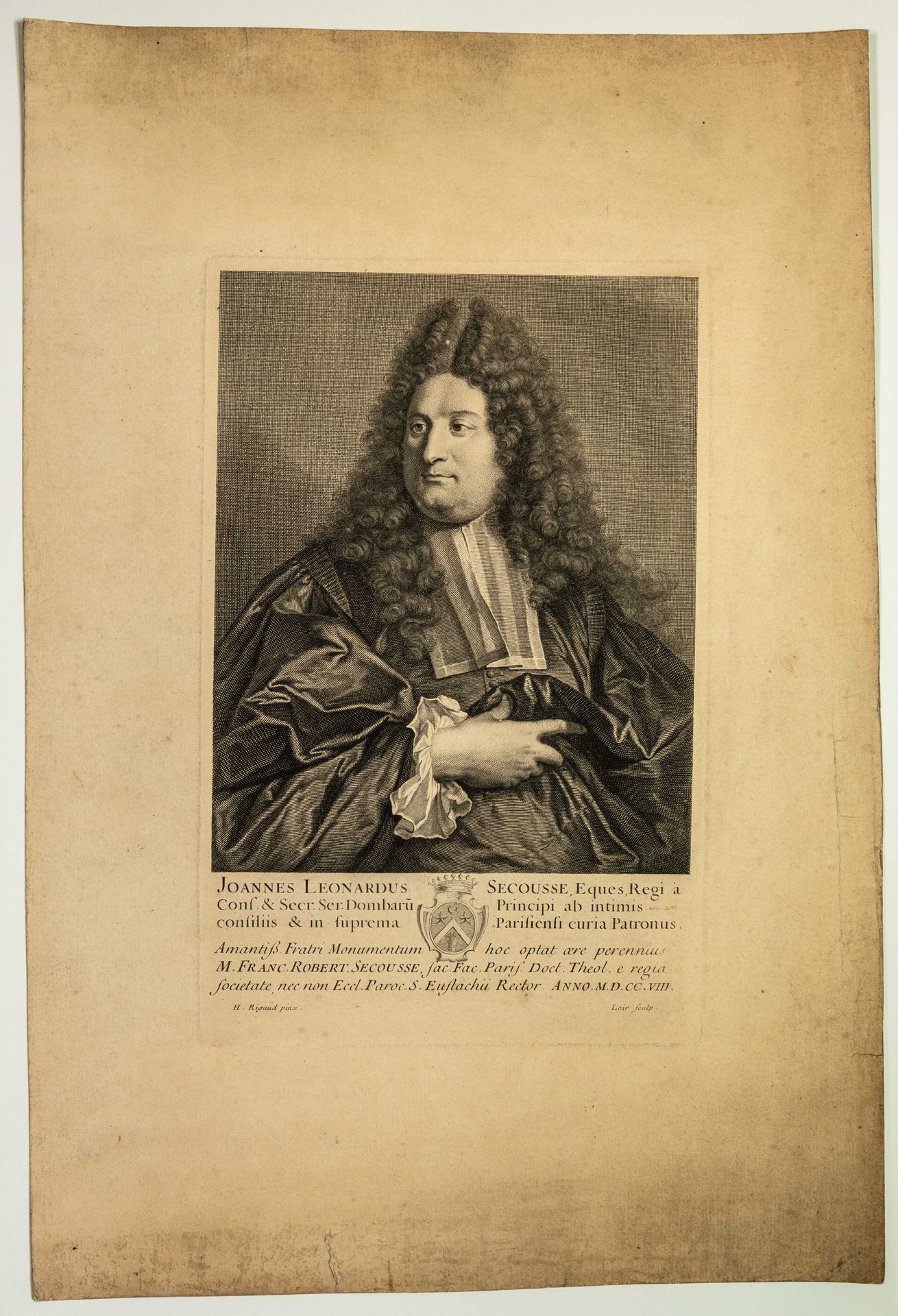 Null Jean Léonard SECOUSSE (1659-1711) Jurist, Anwalt im Parlament von PARIS im &hellip;