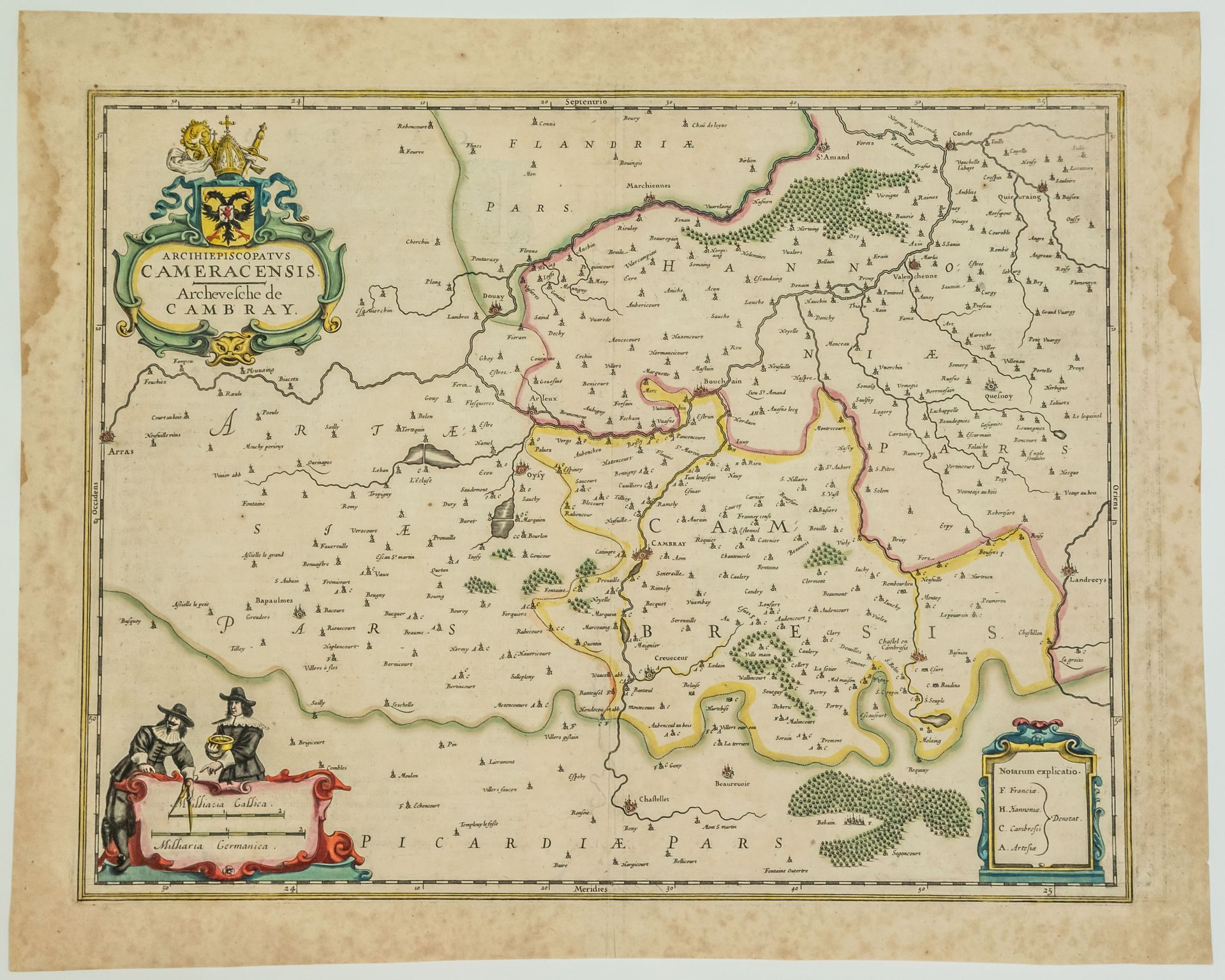 Null NORD. CAMBRAI. XVII mappa dell'Arcivescovado di CAMBRAY: "Arcihiepiscopatus&hellip;