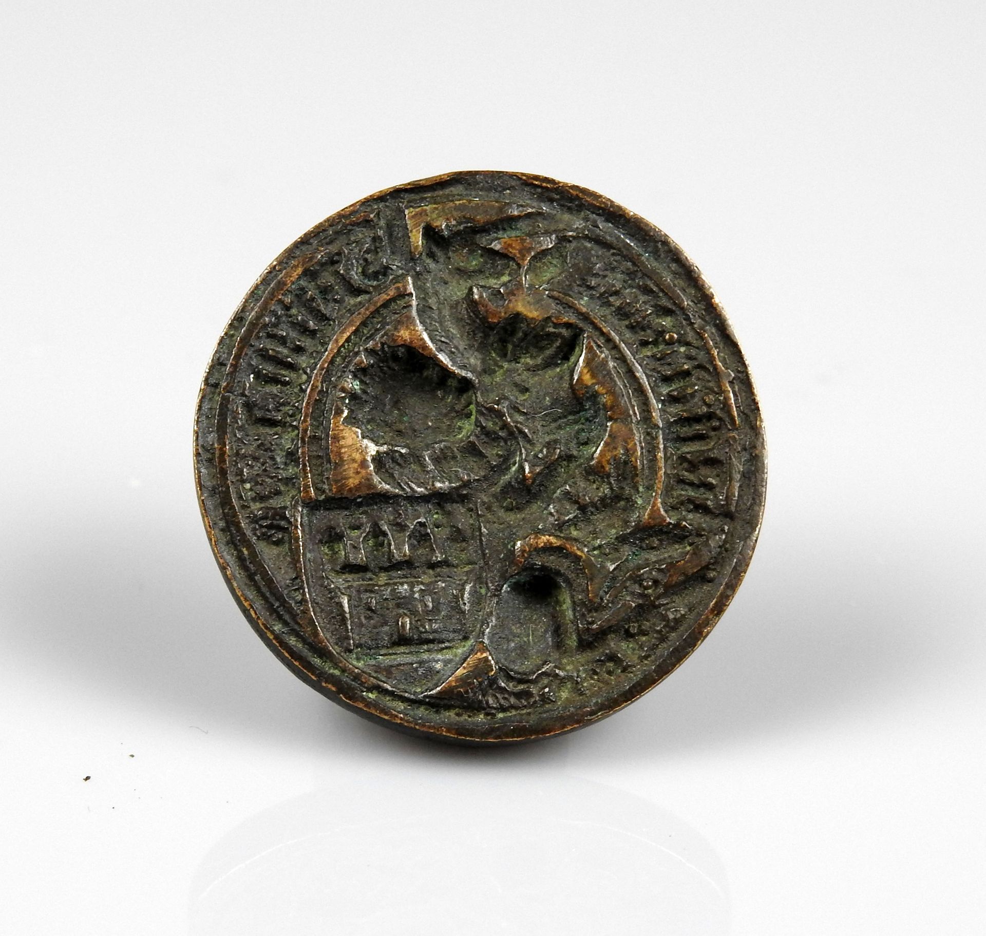 Null Superb seal with handle representing a unicorn surmounted by a character ho&hellip;