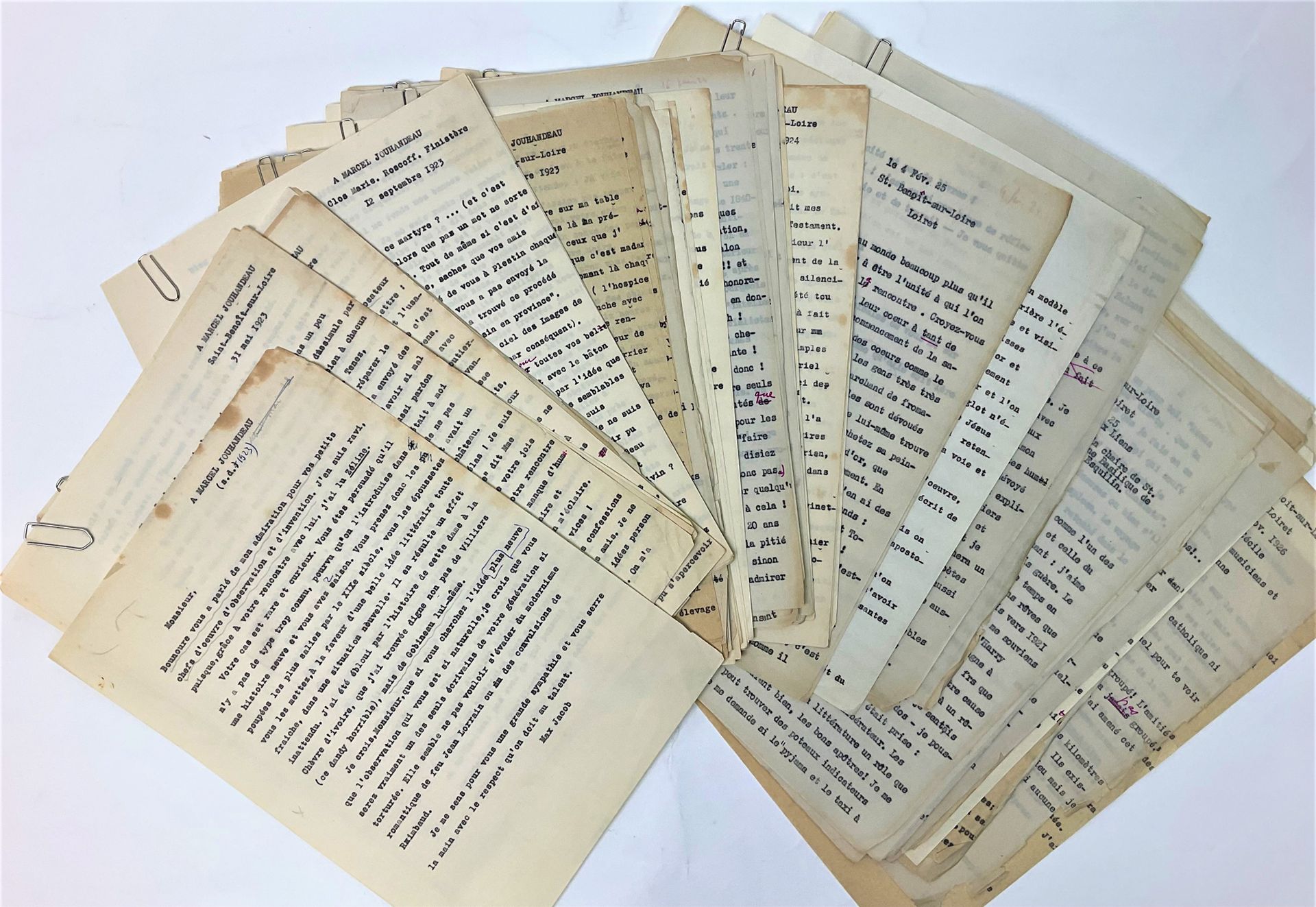 Null [Max JACOB]: Eine Sammlung von Typoskripten von Kopien der Briefe von Max J&hellip;