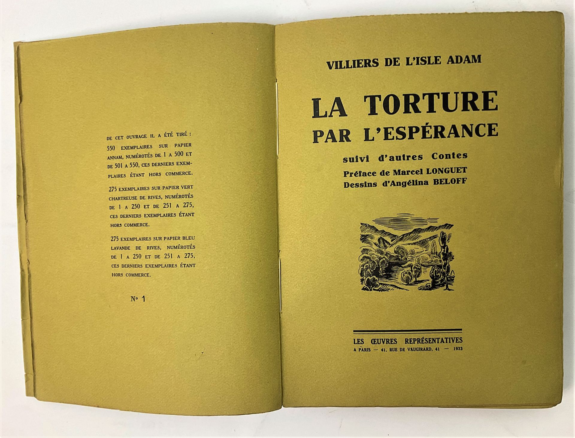 Null Auguste de VILLIERS DE L'ISLE-ADAM (1838-1889): "La Torture par l'Espérance&hellip;