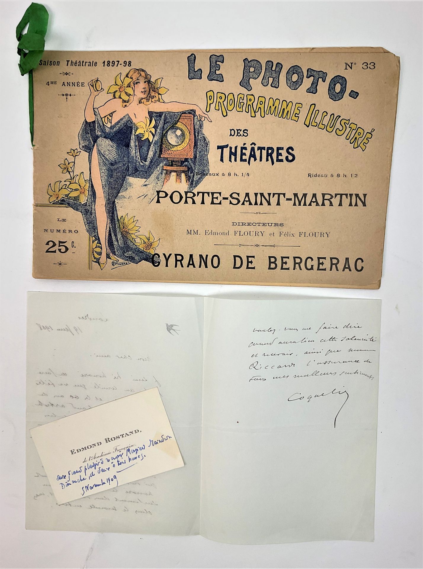 Null "CYRANO DE BERGERAC"："Le Photo-programme illustré"，1898年长方形24页的插图杂志（首次演出的时间&hellip;