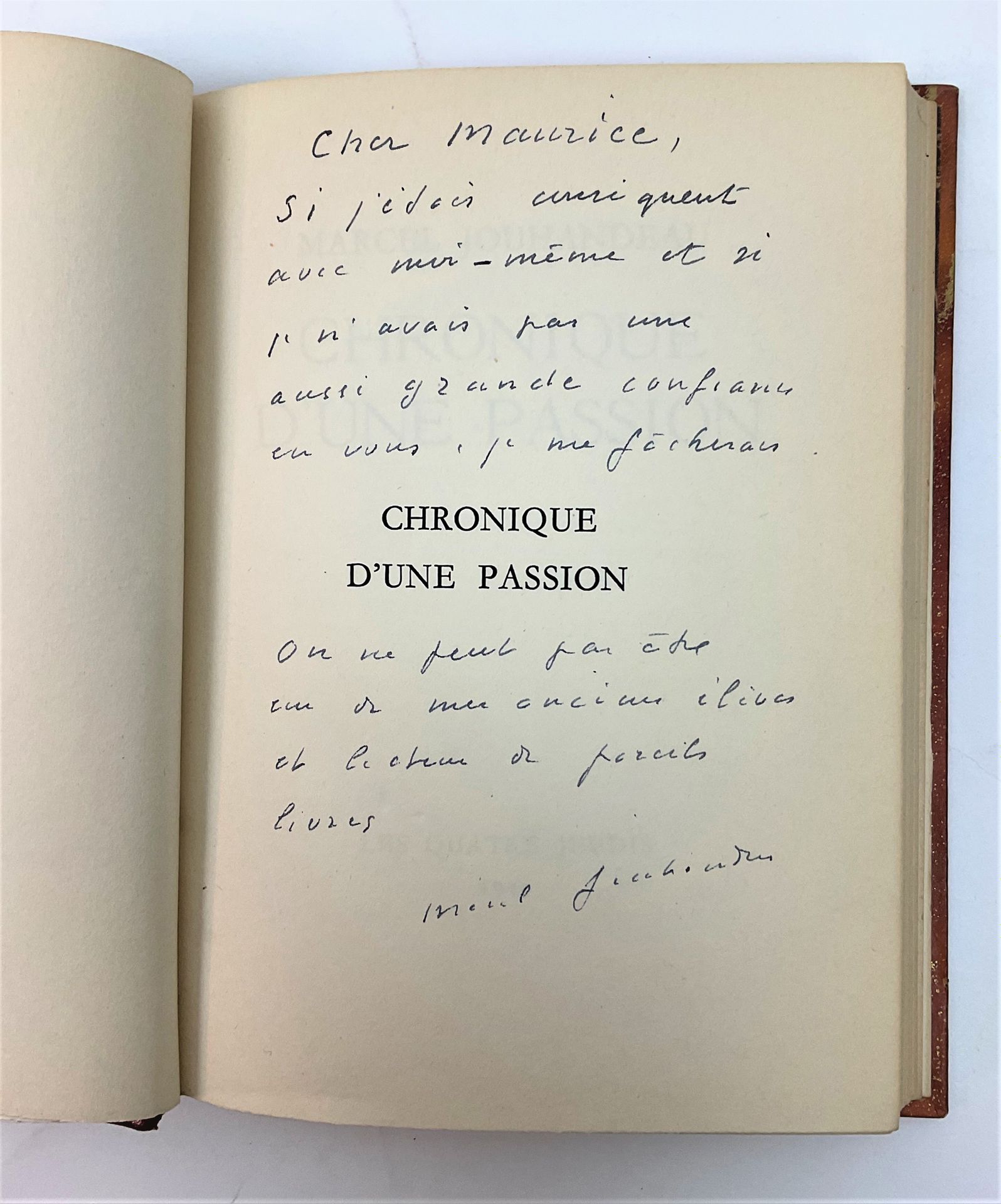 Null Marcel JOUHANDEAU (Guéret 1888-1979), writer : " Chronique d'une passion ",&hellip;