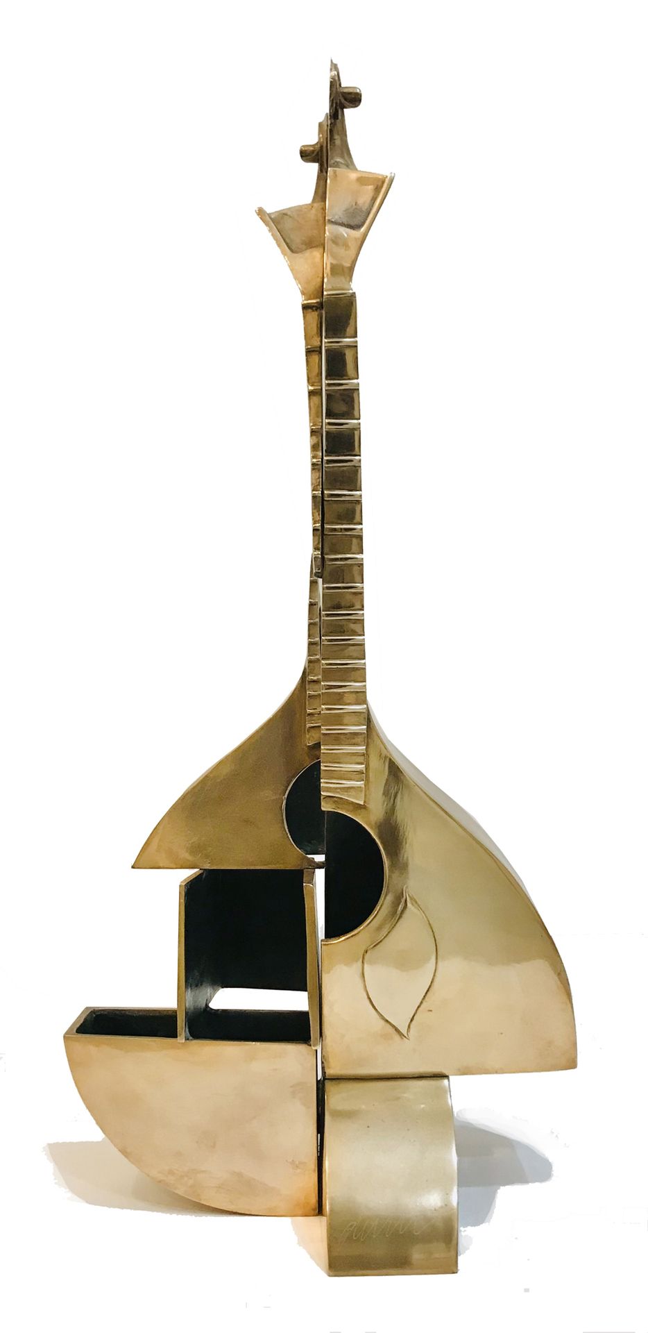 ARMAN (1928-2005) Oud aidé (guitare portugaise), 2003
Bronze poli et soudé
Signé&hellip;