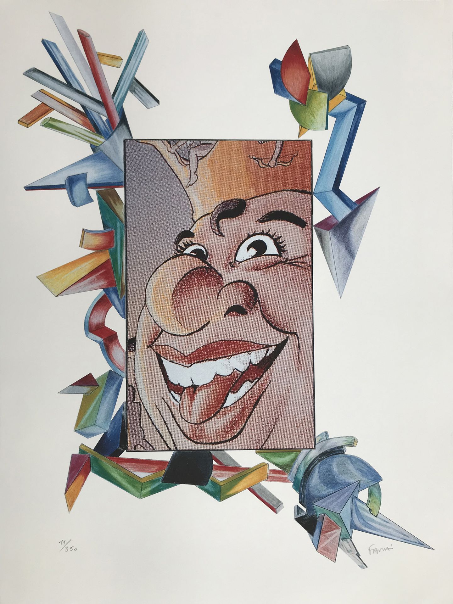 Jean-Claude FARHI (1940-2012) Carnaval de Nice, 1990
石版画，Rives编织纸
有签名和编号的11/350
&hellip;