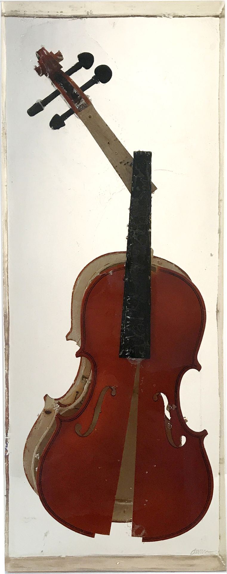 ARMAN (1928-2005) Violin in fan, 2005
Violin inclusion in polyester resin
70 x 2&hellip;