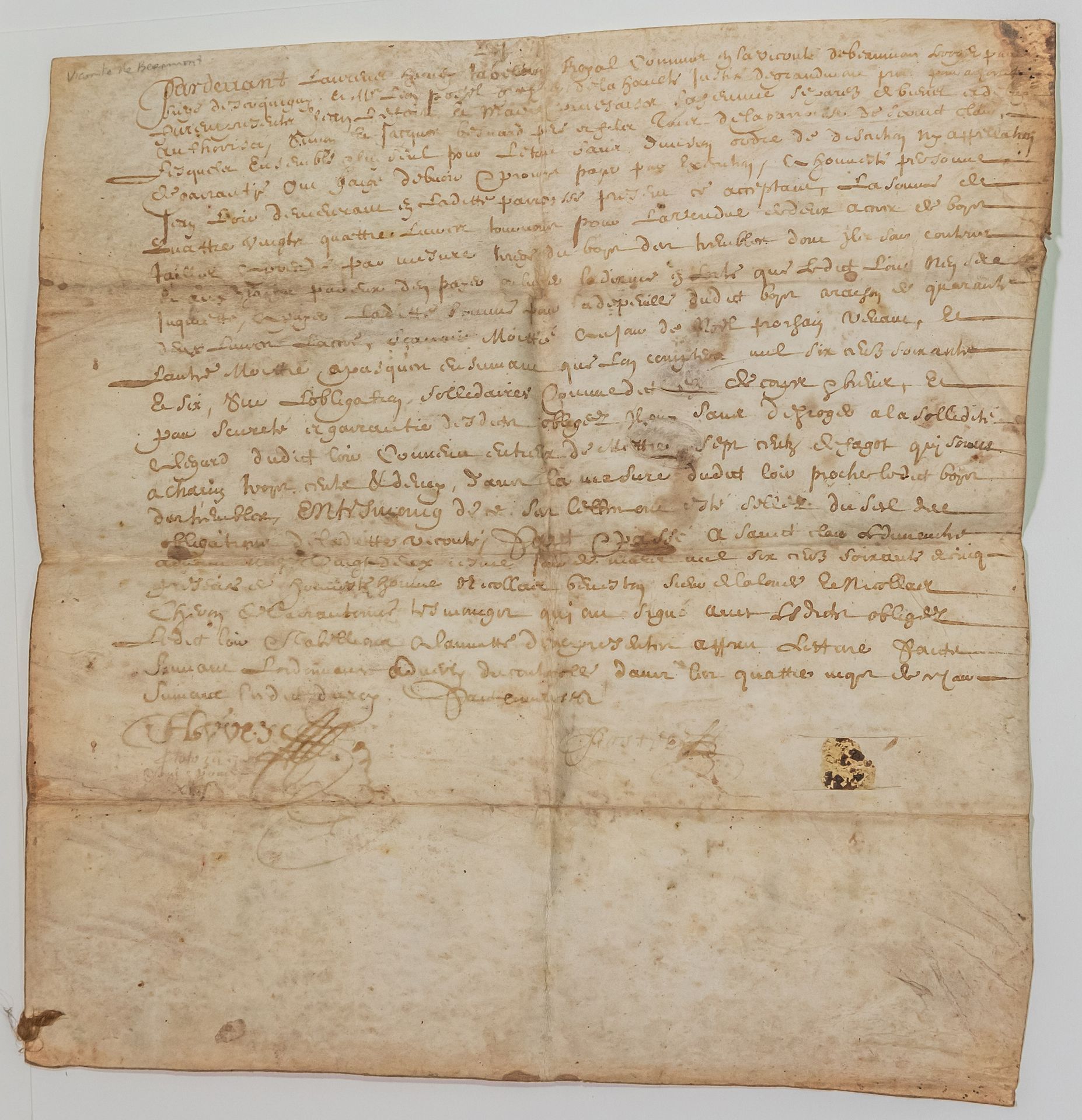Null EURE. 1665. Before the Clerk of the Viscounty of BEAUMONT-LE-ROGER (27) at &hellip;