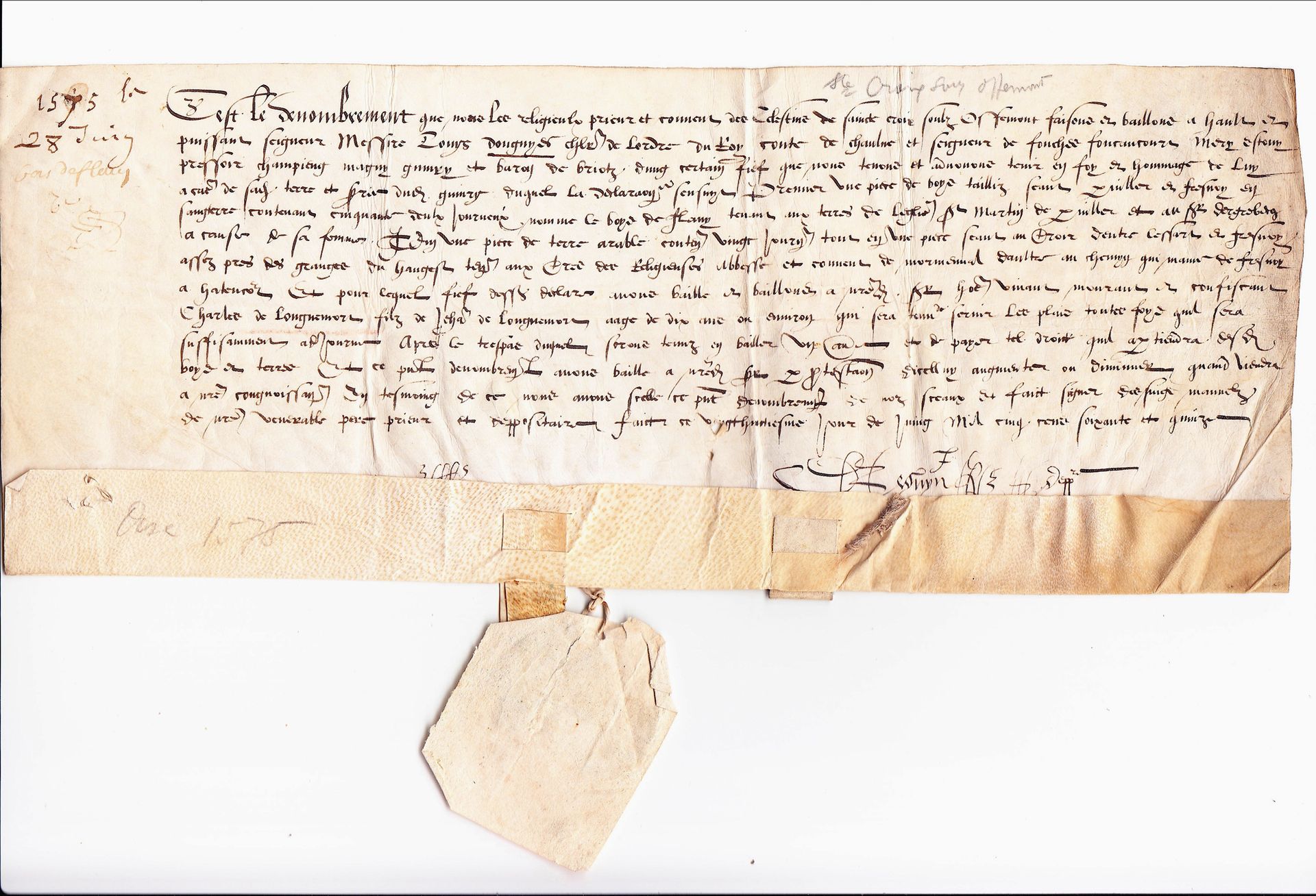 Null OISE. 1575. OFFÉMONT, Prieuré de SAINTE CROIX, à St-Crépin-aux-Bois (60). R&hellip;