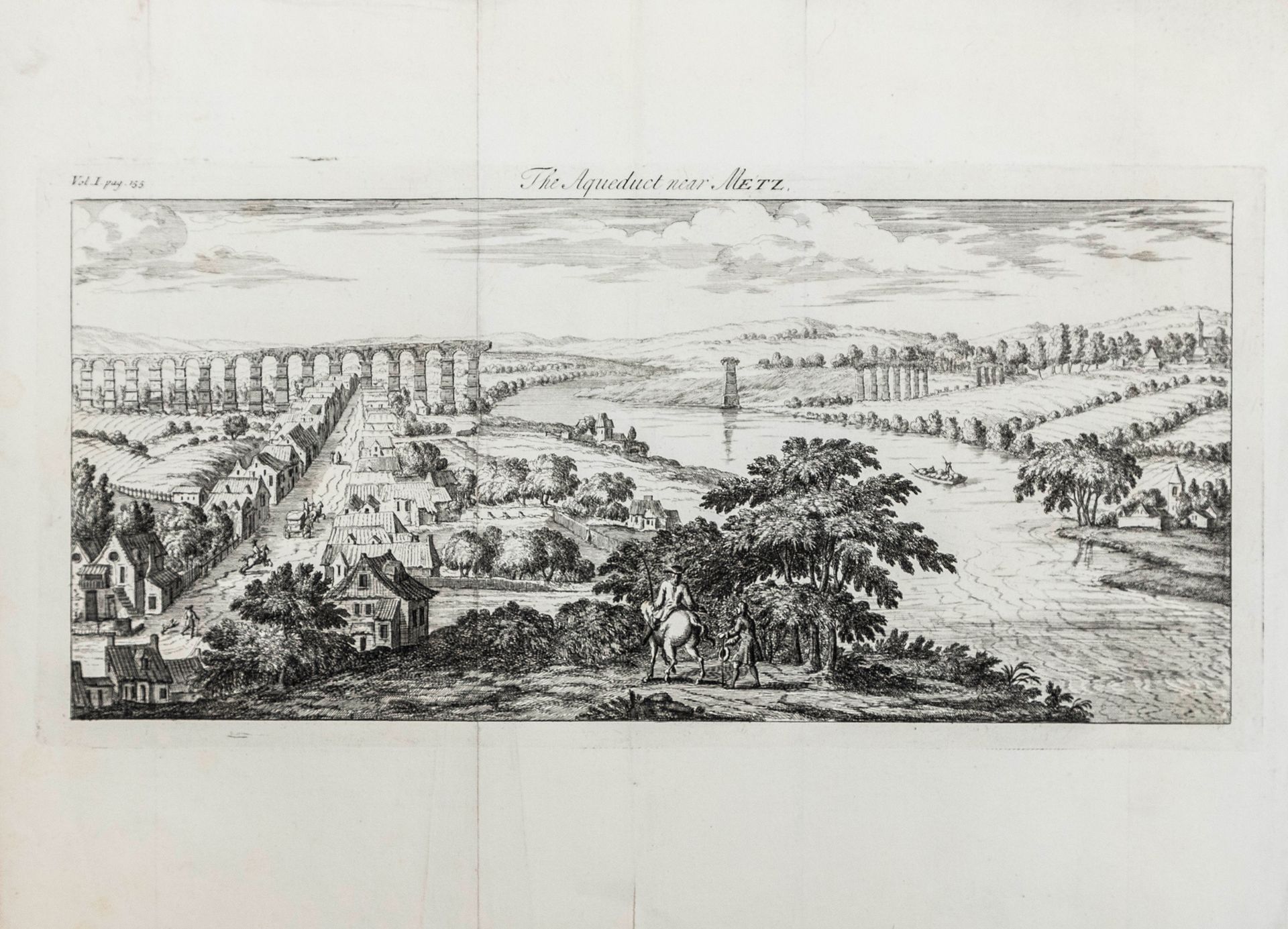 Null MOSELLE. METZ (57). Engraving end of XVIIth century "The aqueduct near METZ&hellip;