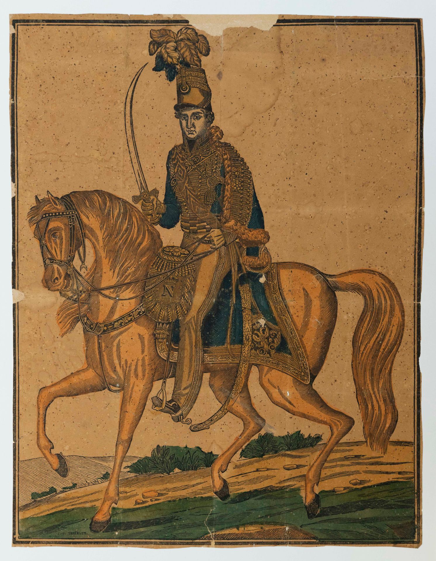 Null EMPIRE. IMAGE OF A POLONESE HUSSARDS of the Napoleonic Guard. (47 x 36 cm) &hellip;