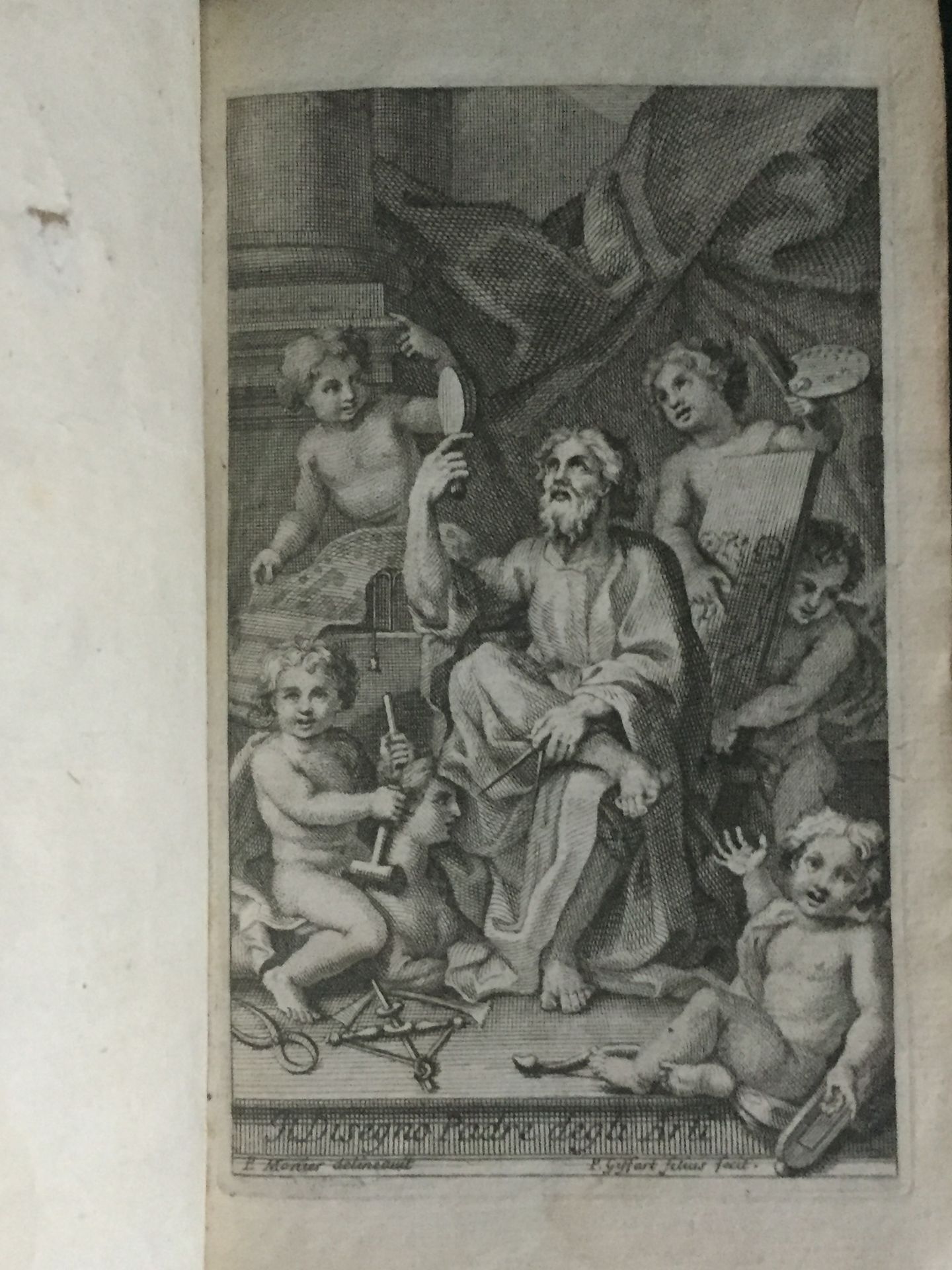 Null 莫尼埃（P.）。与绘画有关的艺术史，分为三本书，其中描述了他的起源，他的进步，他的失败和他的定居......巴黎，吉法特，1698。12开本，当代棕色&hellip;