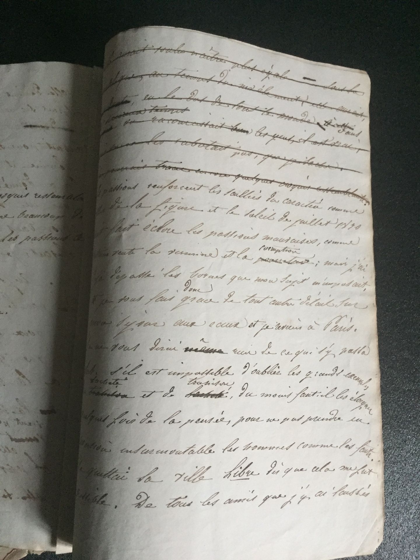 Null [REVOLUCIÓN de 1830] Manuscrito titulado "Histoire d'un serin", con la menc&hellip;