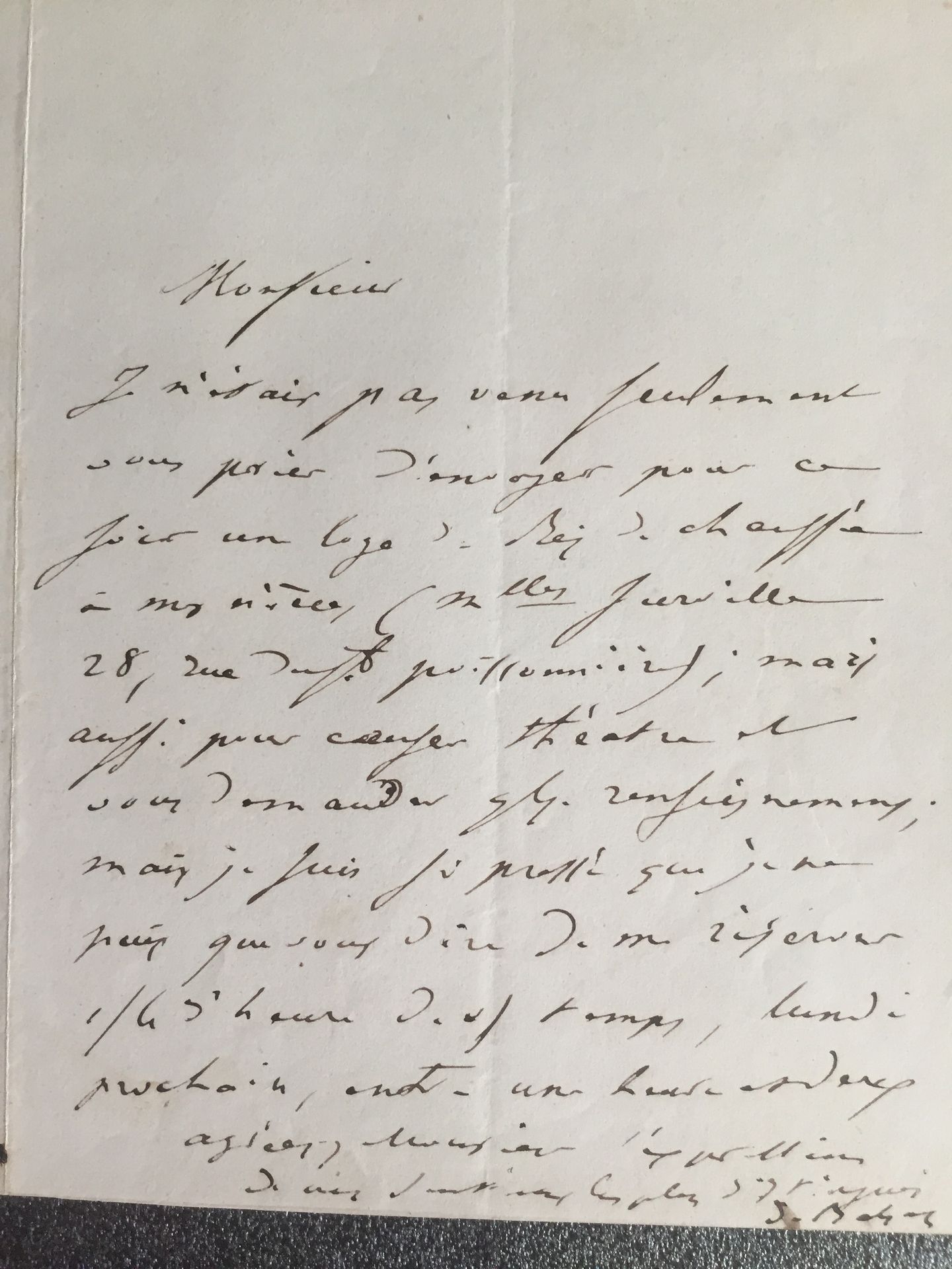Null 
巴尔扎克-奥诺雷（1799-1850）未注明日期的LAS，12页中的一页："我不仅是来请你今天给我的侄女们送一个暖和的小屋......而且还想谈谈茶&hellip;