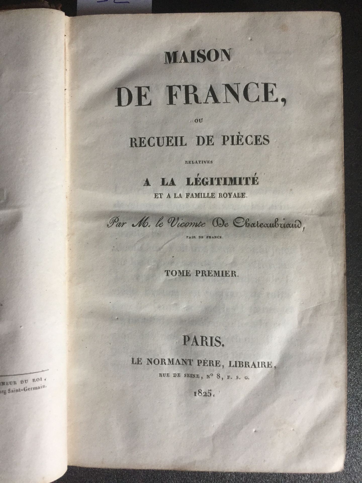 Null CHATEAUBRIAND: Maison de France, ou recueil de pièces relatives à la légiti&hellip;