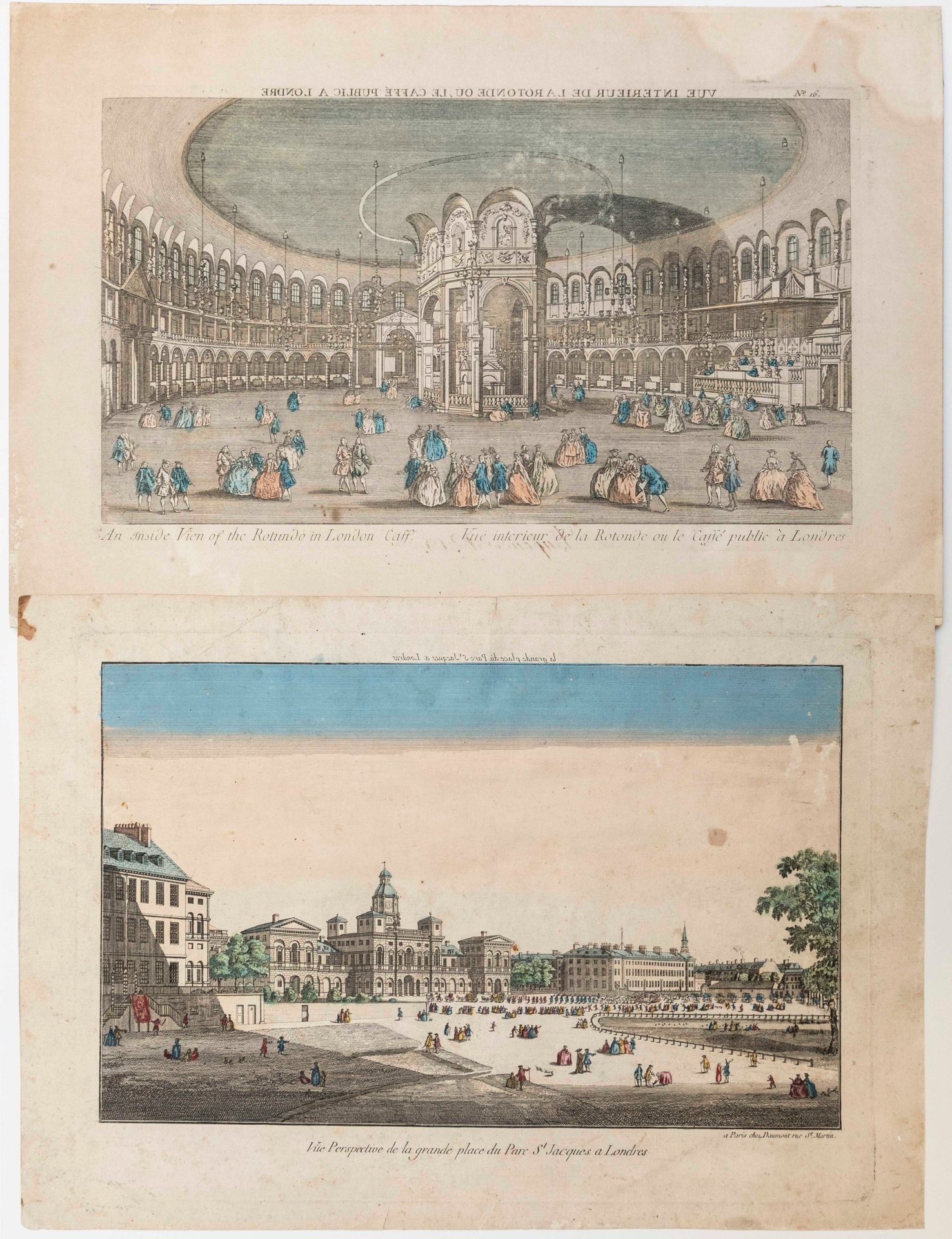 Null ANGLETERRE. LONDRES. 2 vues d’optique : « Vue perspective de la grande plac&hellip;