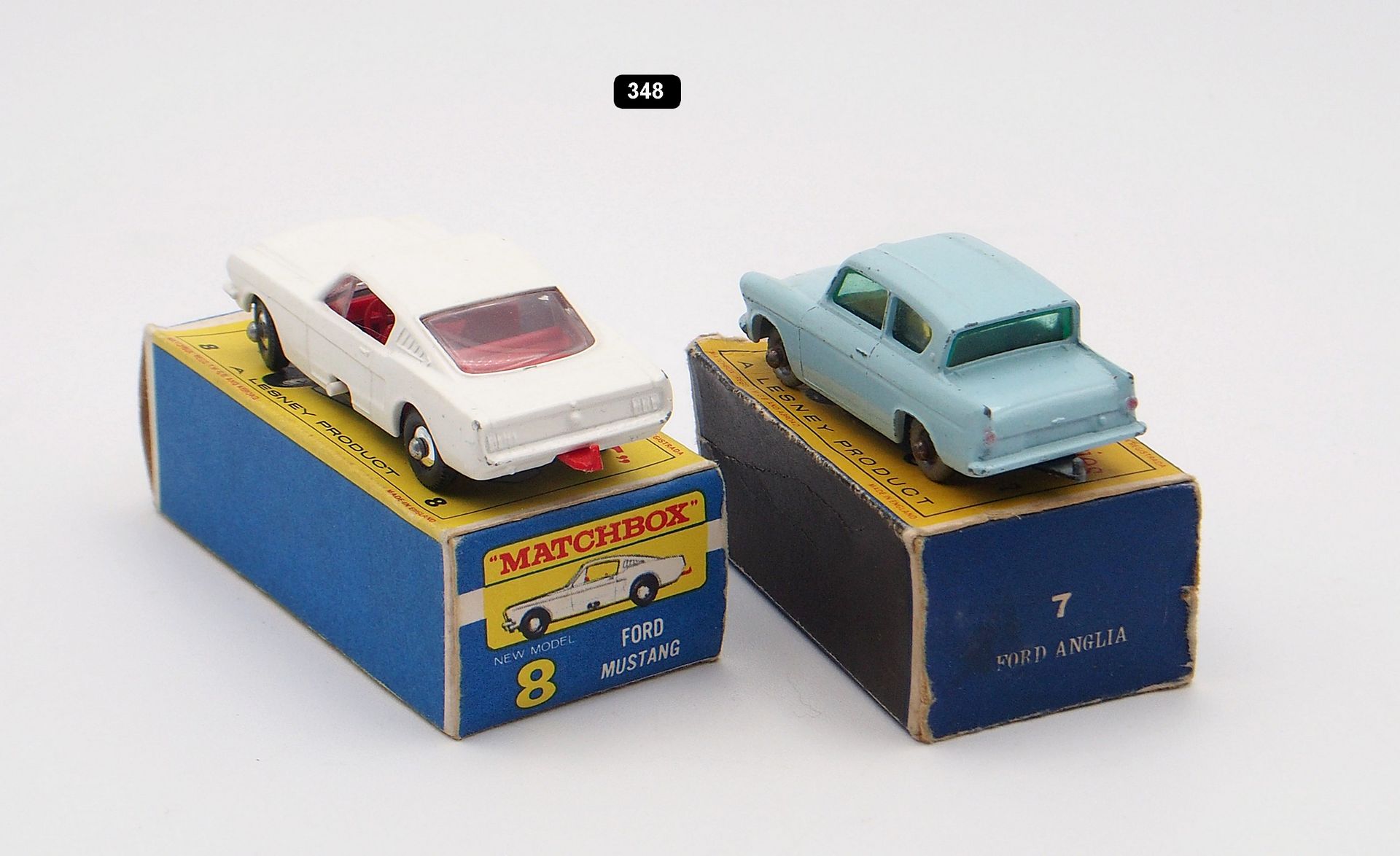 Null MATCHBOX (2)

# 7B FORD ANGLIA 105 E DE LUXE

1961. Bleu ciel, vitres teint&hellip;